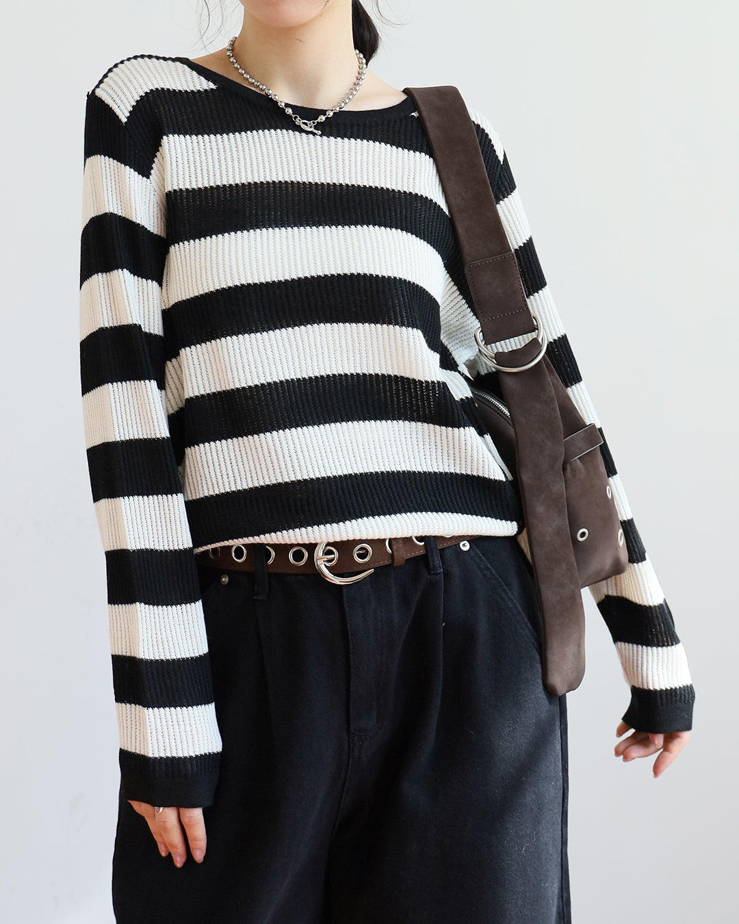 Side Split Striped Top