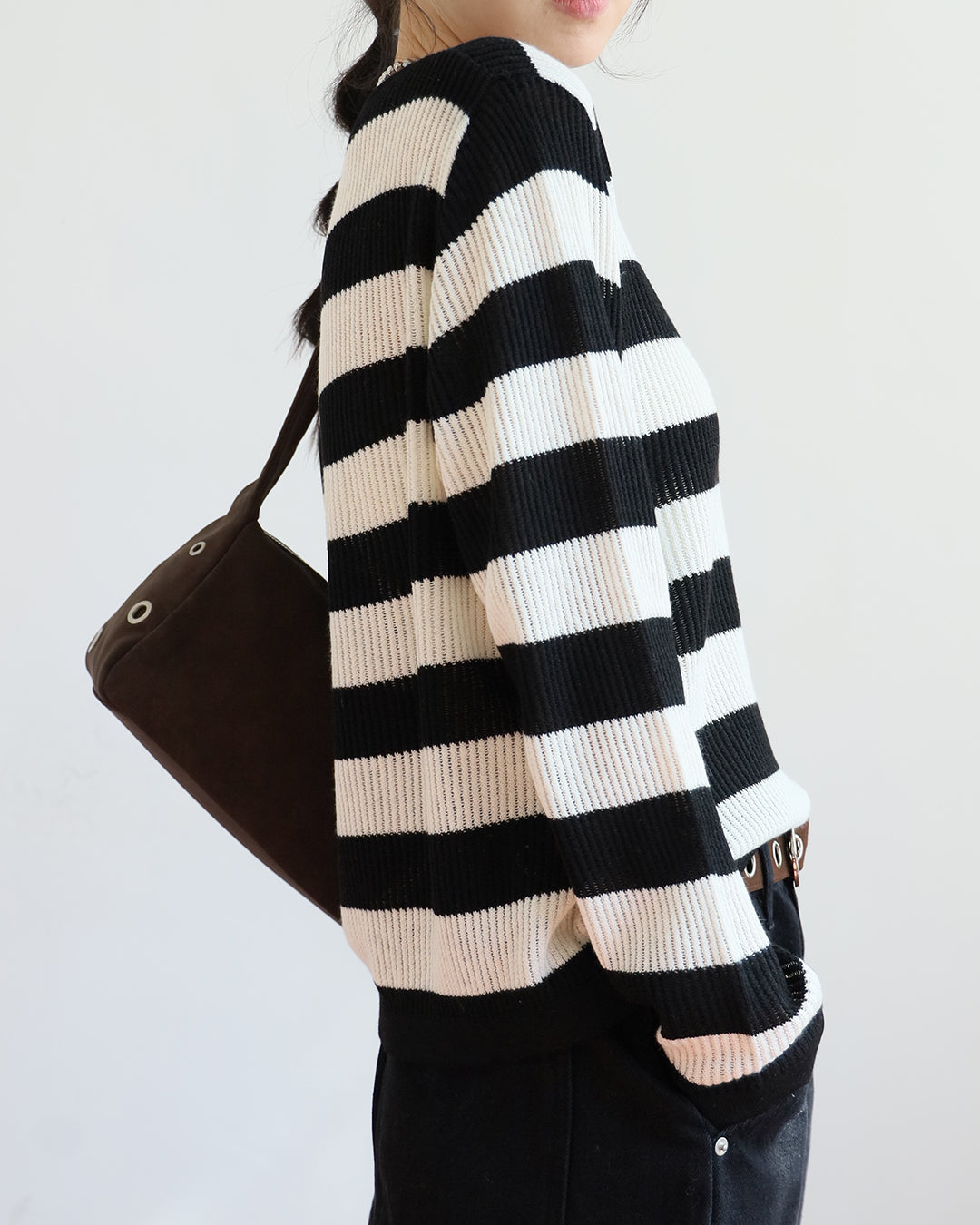 Side Split Striped Top