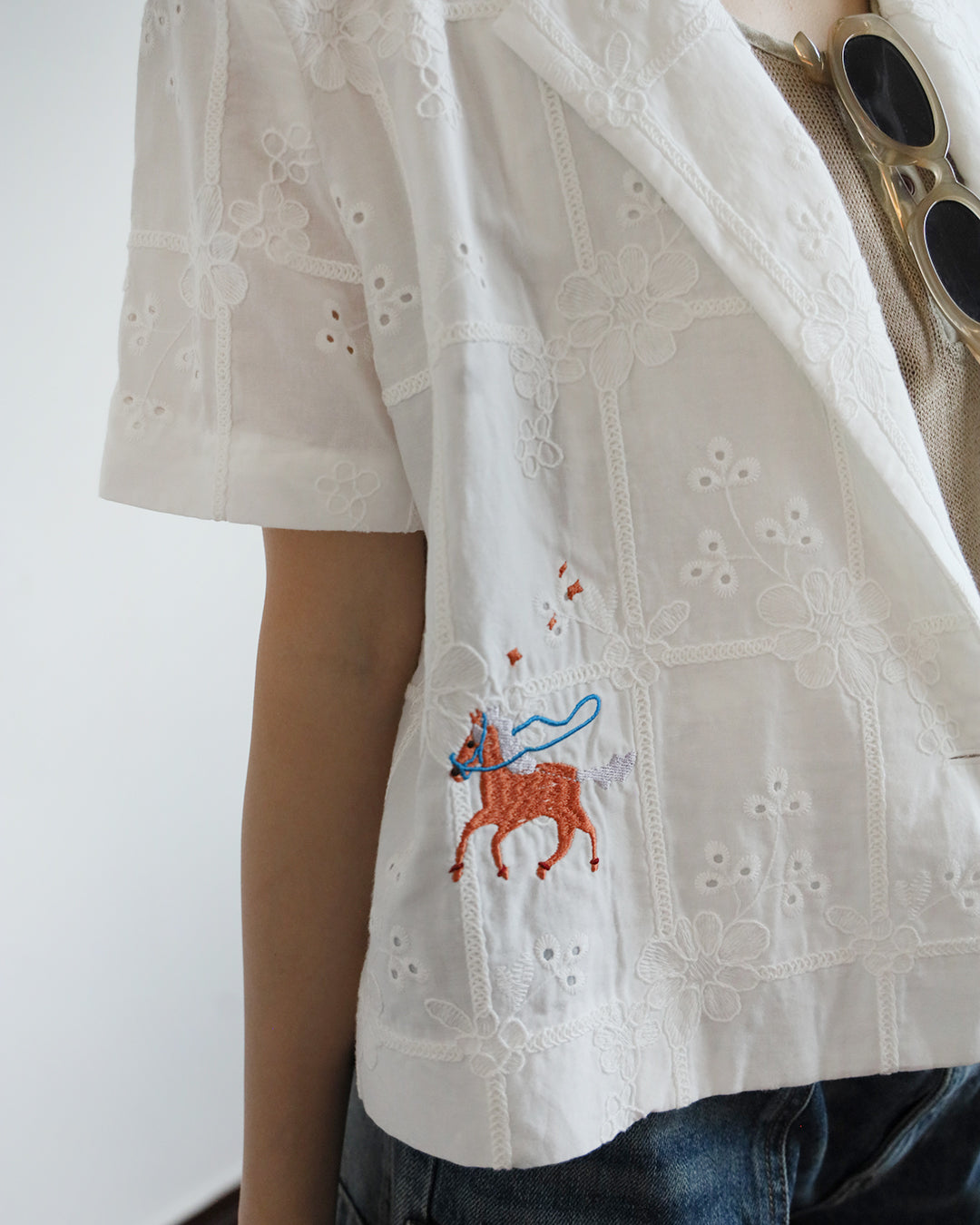 Embroidered Blazer with Badges (2 Colors)