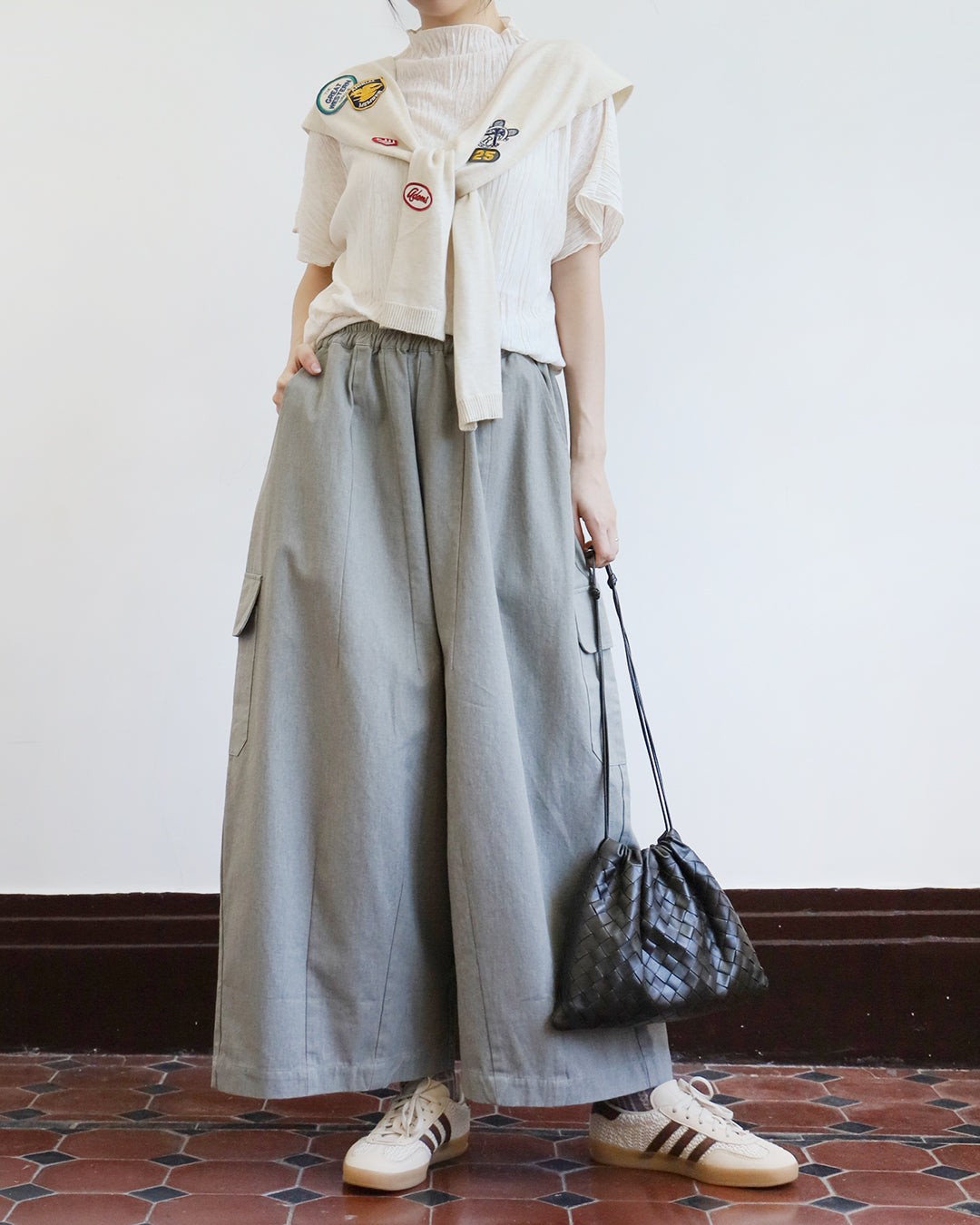 Cargo Wide Leg Pants (2 color)