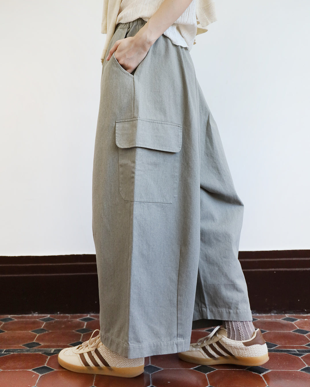 Cargo Wide Leg Pants (2 color)