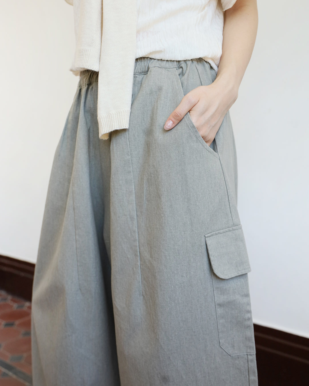Cargo Wide Leg Pants (2 color)