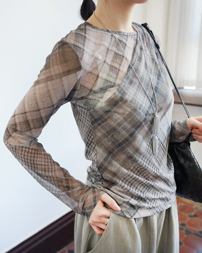Checker Layer Mesh Top (2 color)