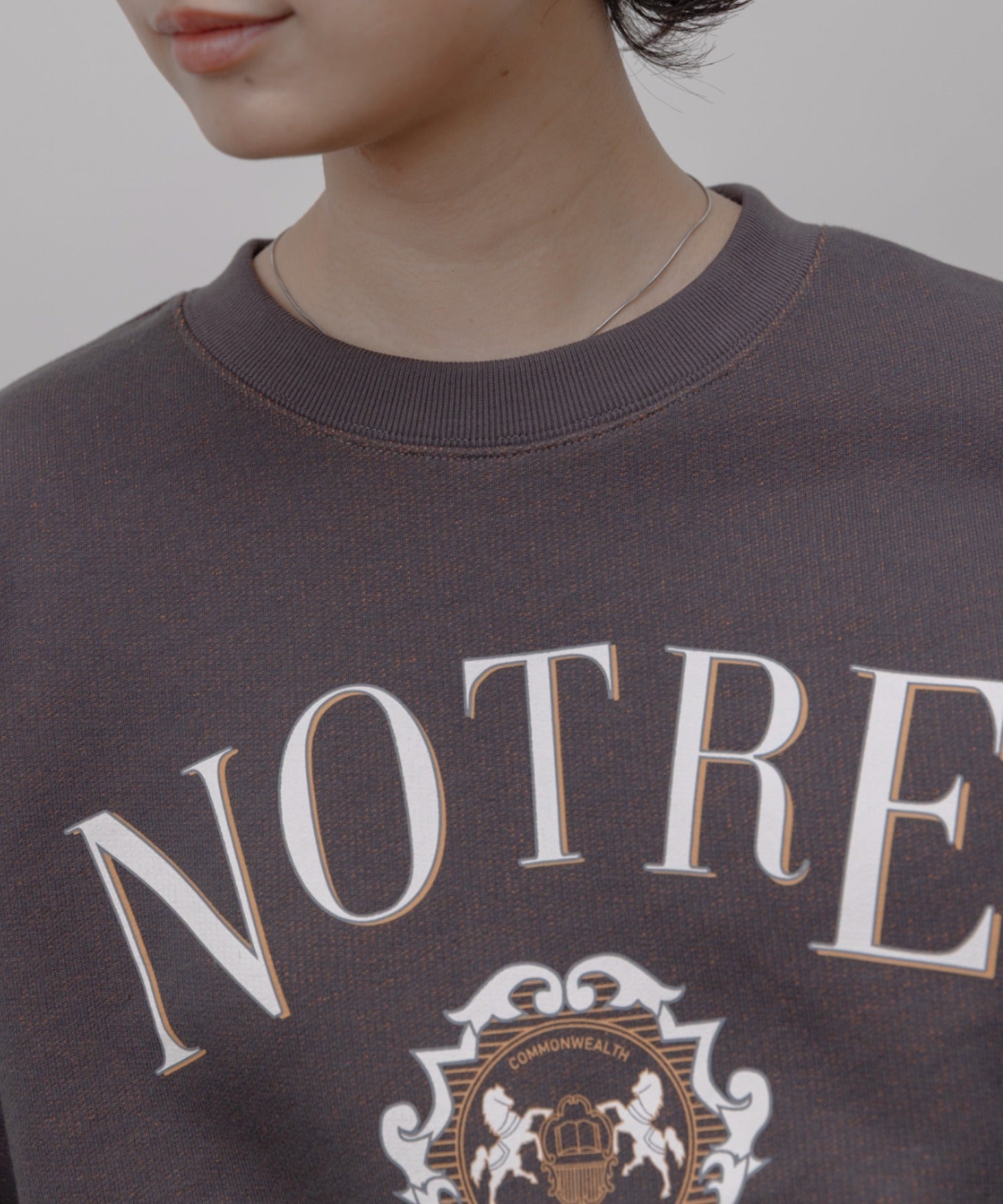JAPAN BRAND - Mix Fabric Ruffle Trim Sweatshirt