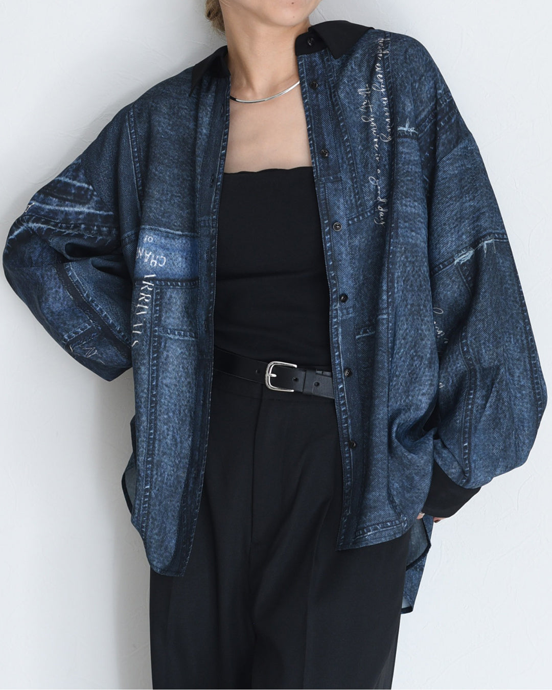 JAPAN BRAND - Fake Denim Printed Shirt (2 Colors)