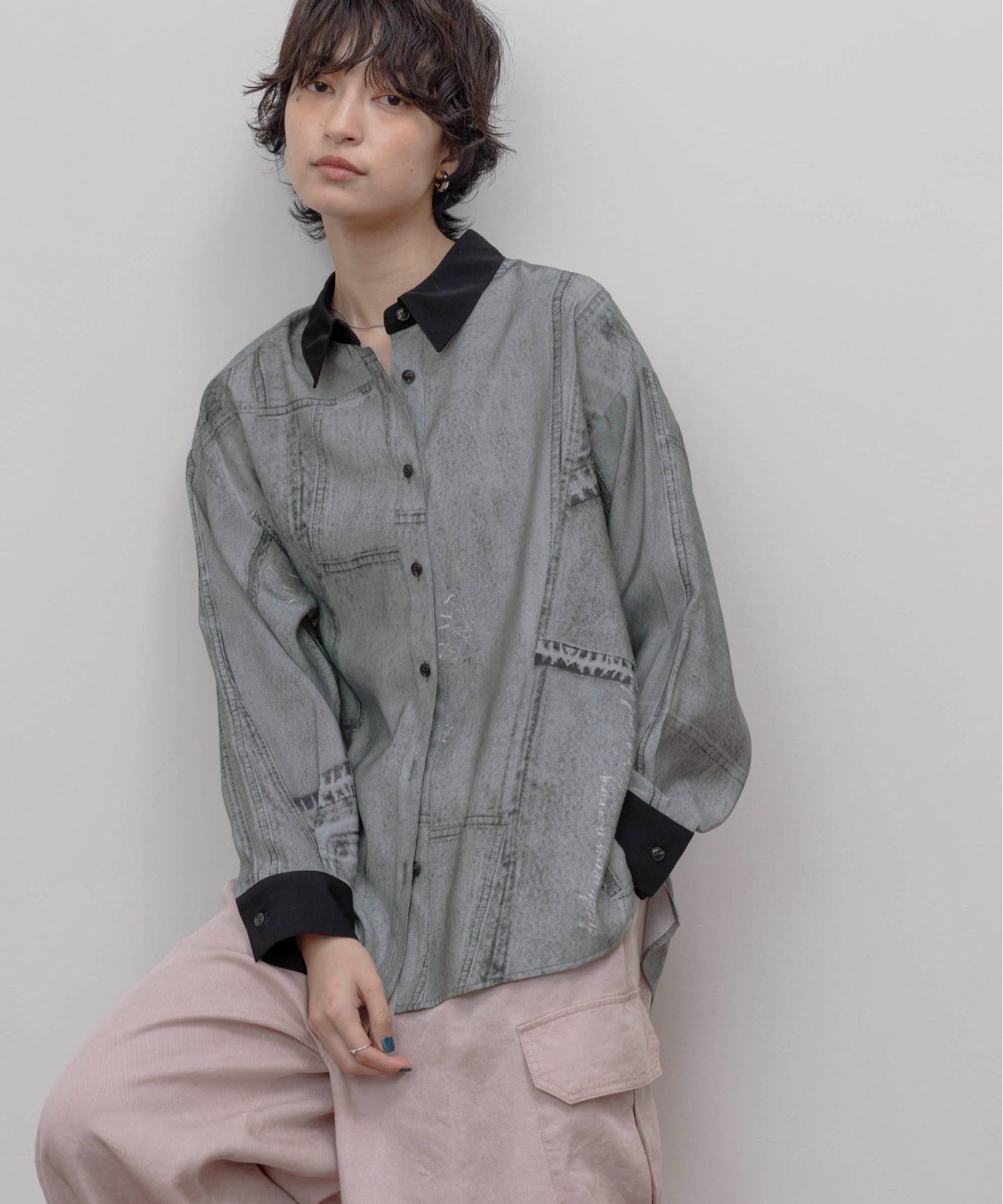 JAPAN BRAND - Fake Denim Printed Shirt (2 Colors)