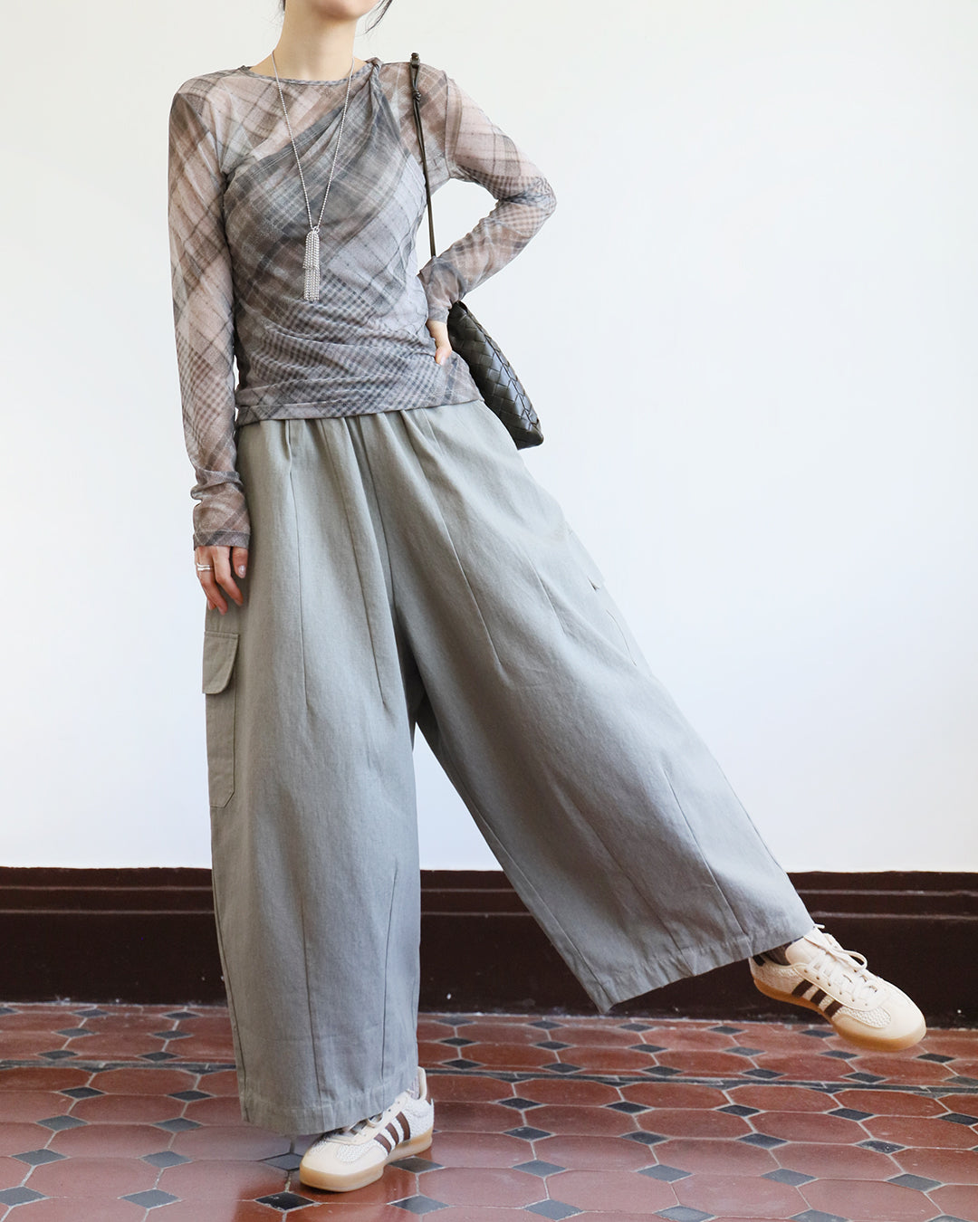 Cargo Wide Leg Pants (2 color)