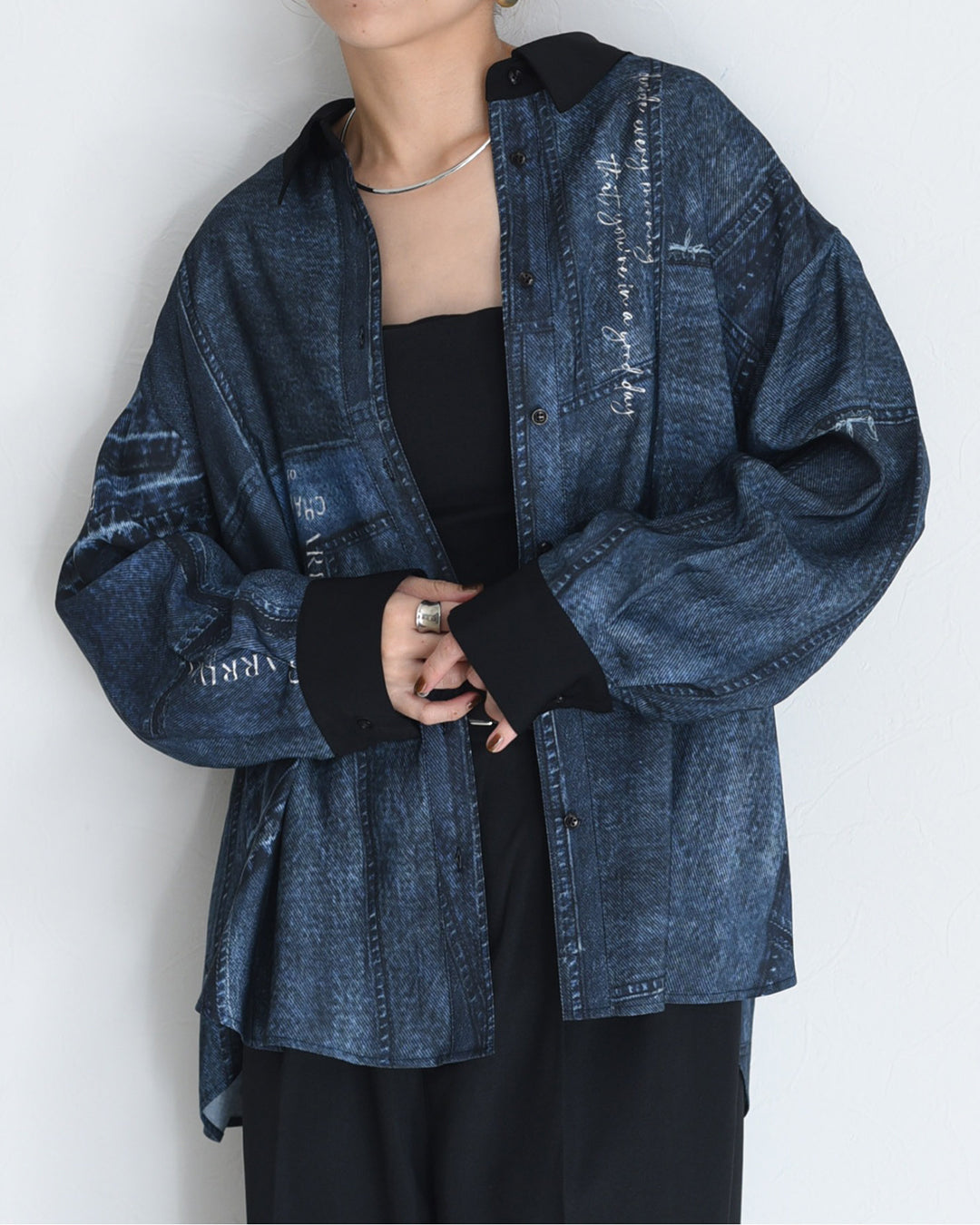 JAPAN BRAND - Fake Denim Printed Shirt (2 Colors)