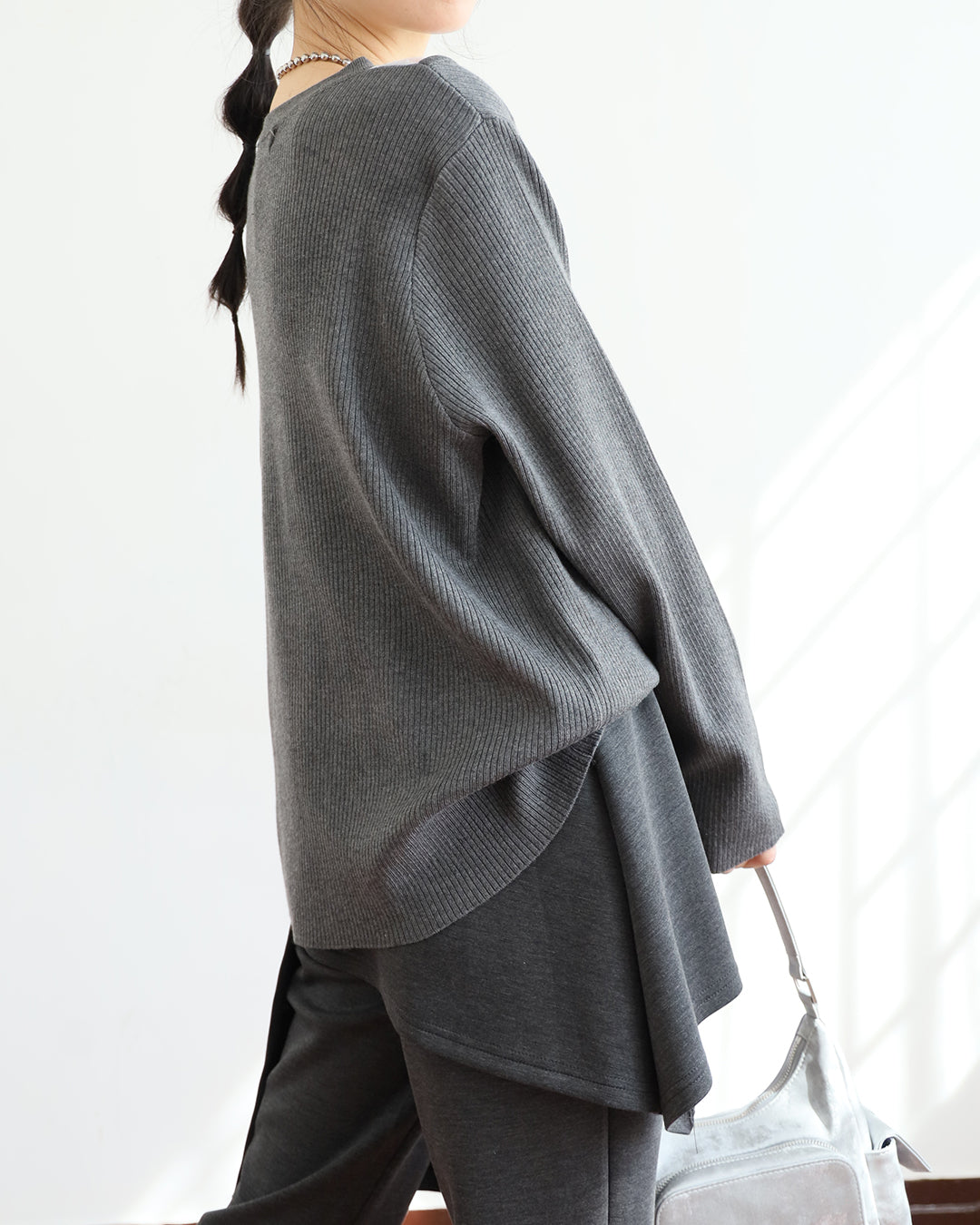 Polka Dot Mesh Inserted Top (2 colors)