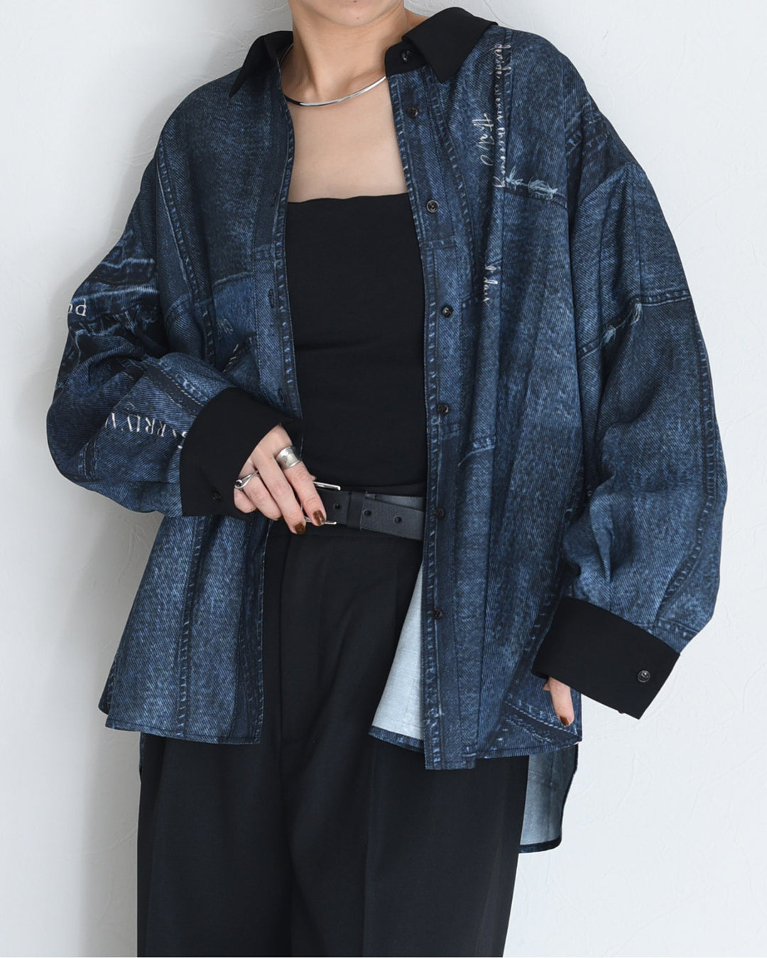 JAPAN BRAND - Fake Denim Printed Shirt (2 Colors)
