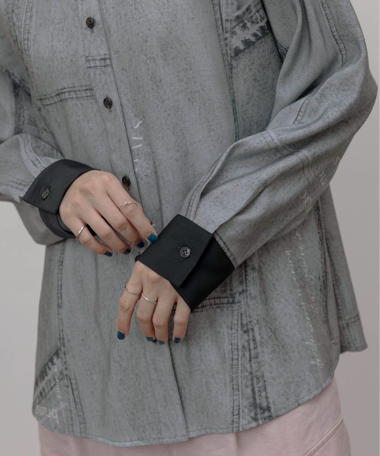 JAPAN BRAND - Fake Denim Printed Shirt (2 Colors)