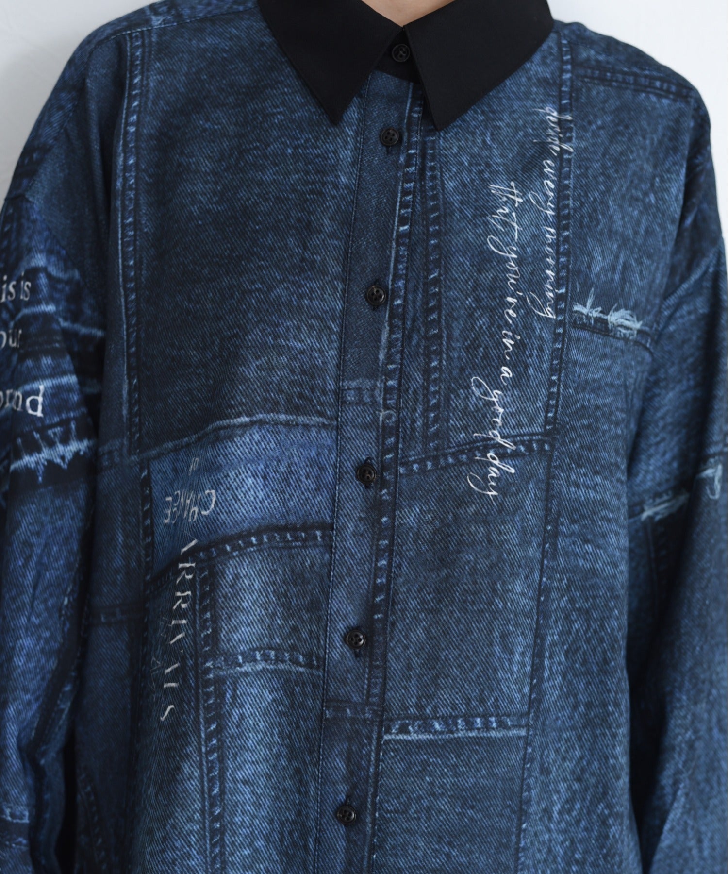 JAPAN BRAND - Fake Denim Printed Shirt (2 Colors)