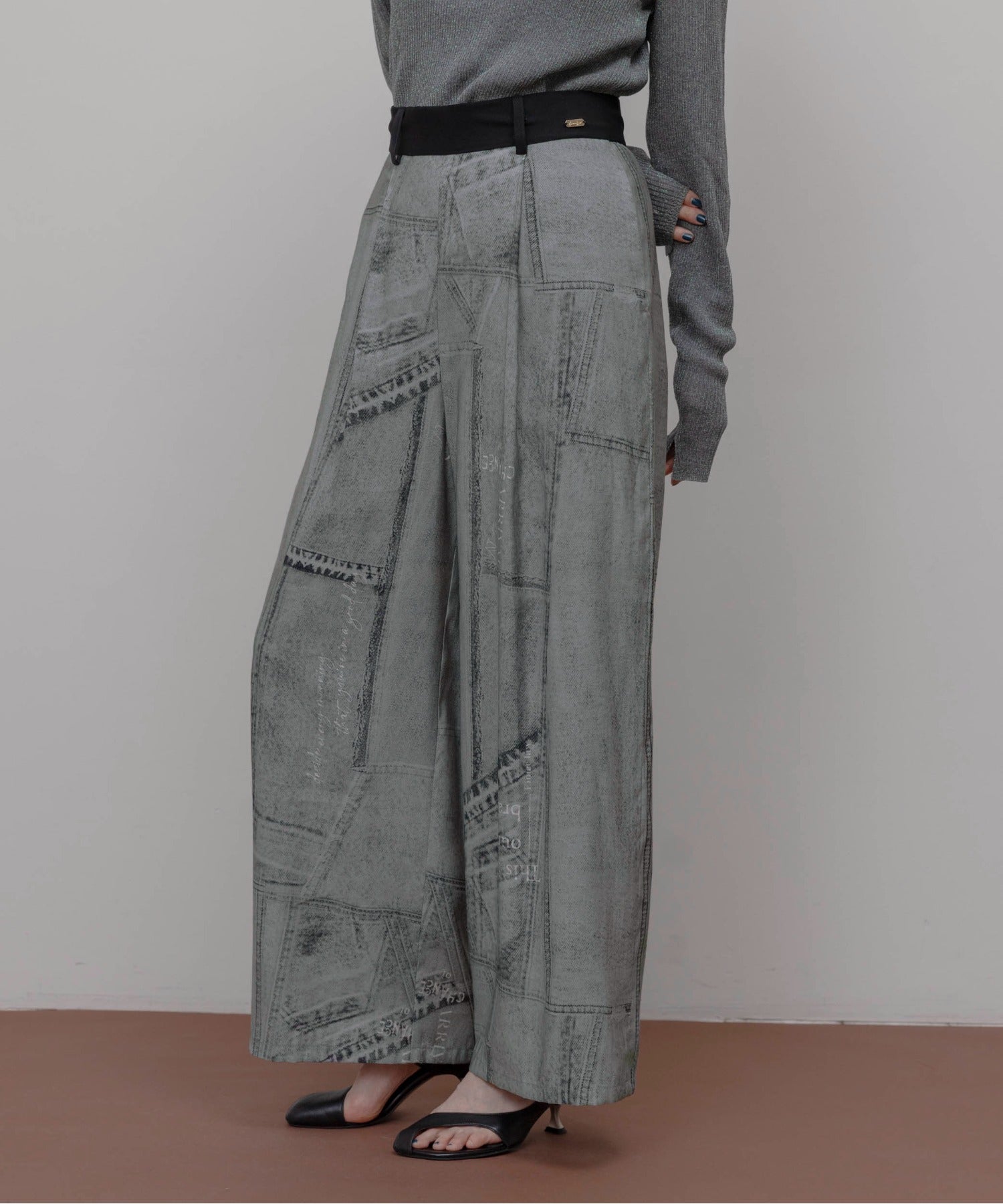 JAPAN BRAND - Fake Denim Printed Pants (2 Colors)