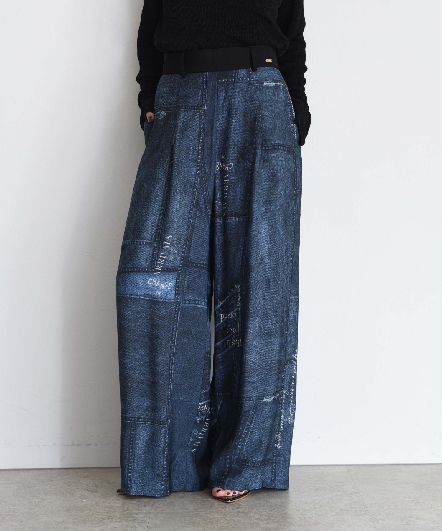 JAPAN BRAND - Fake Denim Printed Pants (2 Colors)