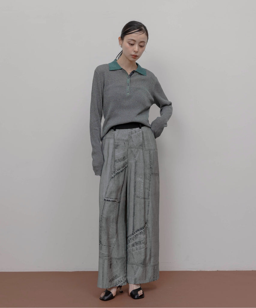 JAPAN BRAND - Fake Denim Printed Pants (2 Colors)