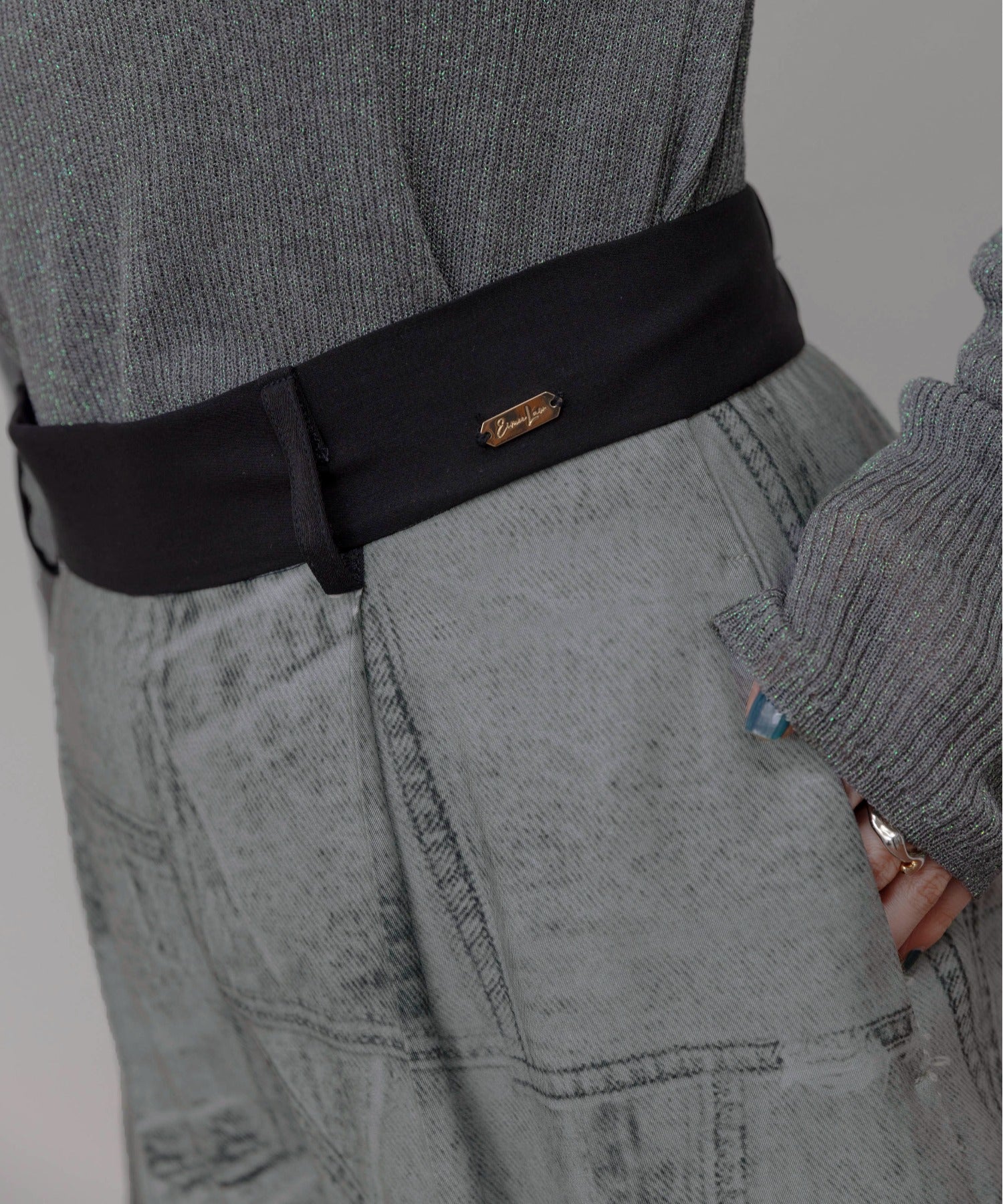 JAPAN BRAND - Fake Denim Printed Pants (2 Colors)
