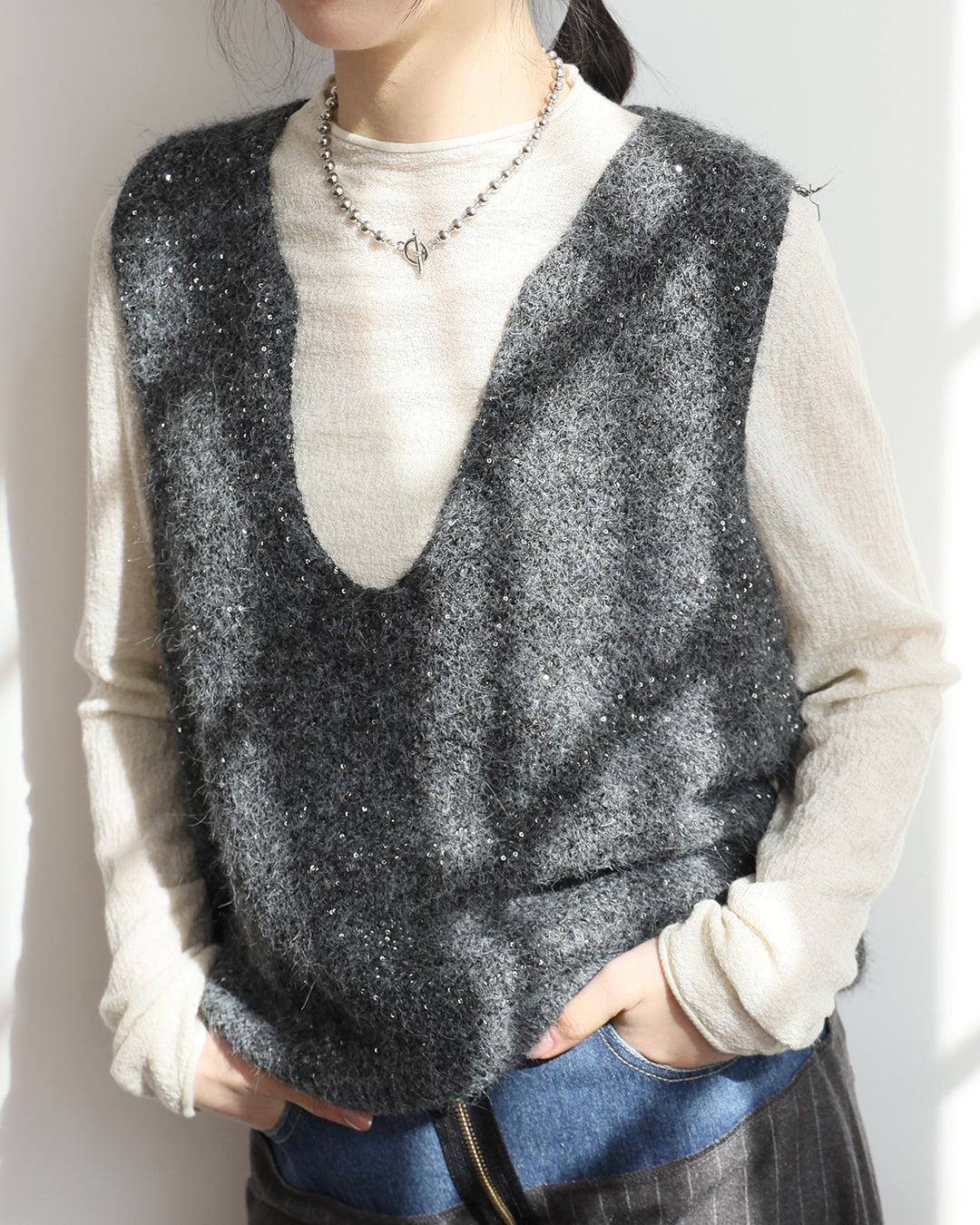 Basic Crinkle Fabric Top (5 colors)