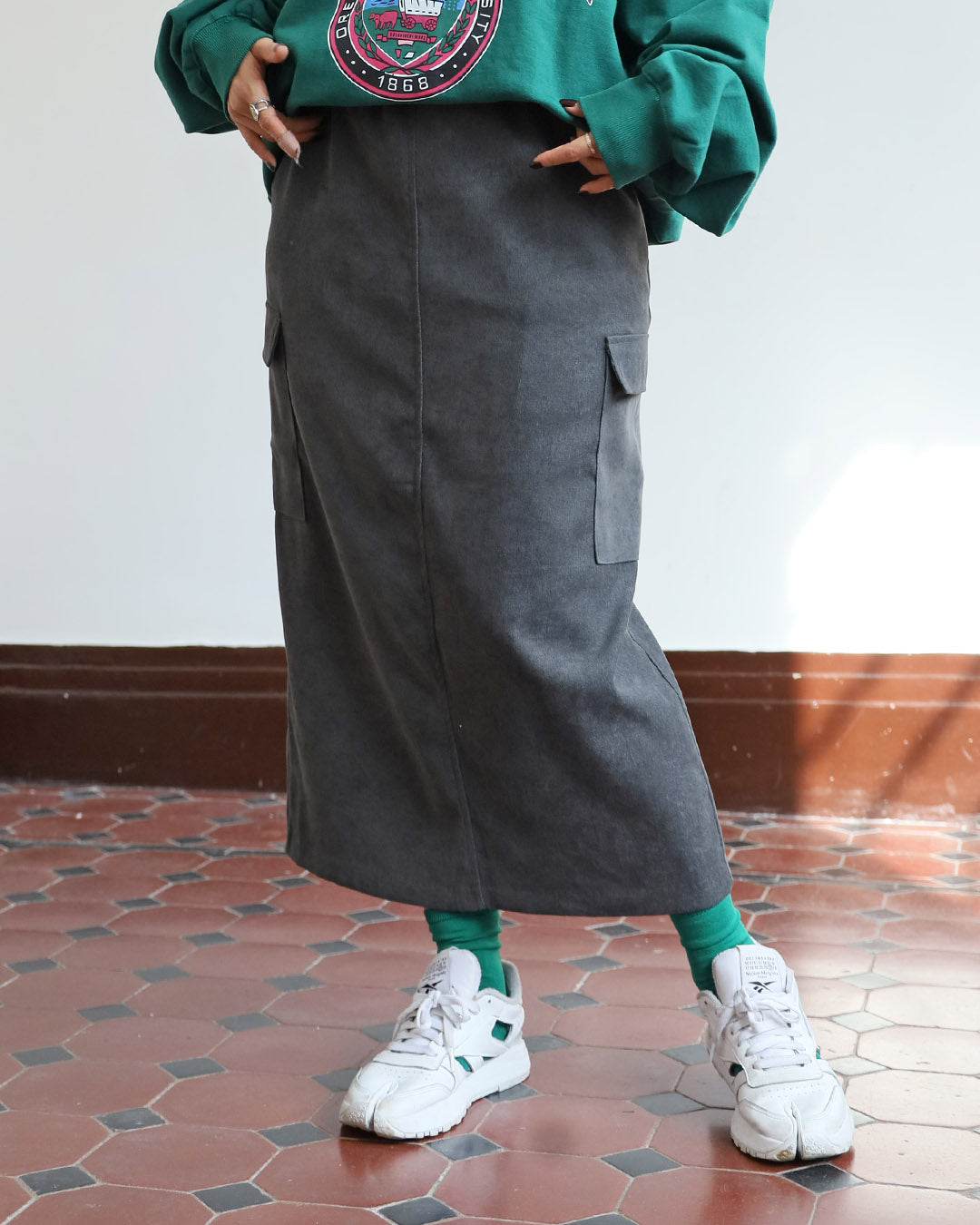 Pocket Drawstring Skirt (2 color)