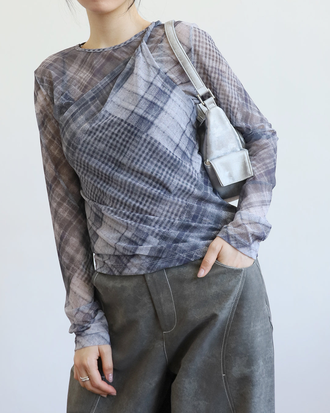 Checker Layer Mesh Top (2 color)