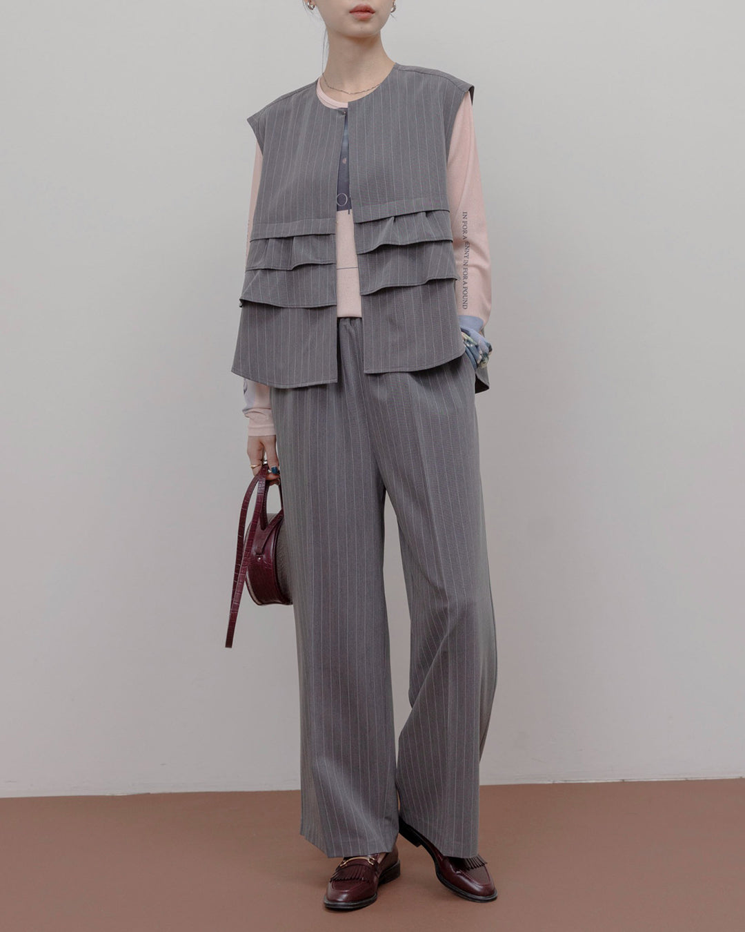 JAPAN BRAND - Ruffle Layer Vest + Pants (Set) | 2 Colors
