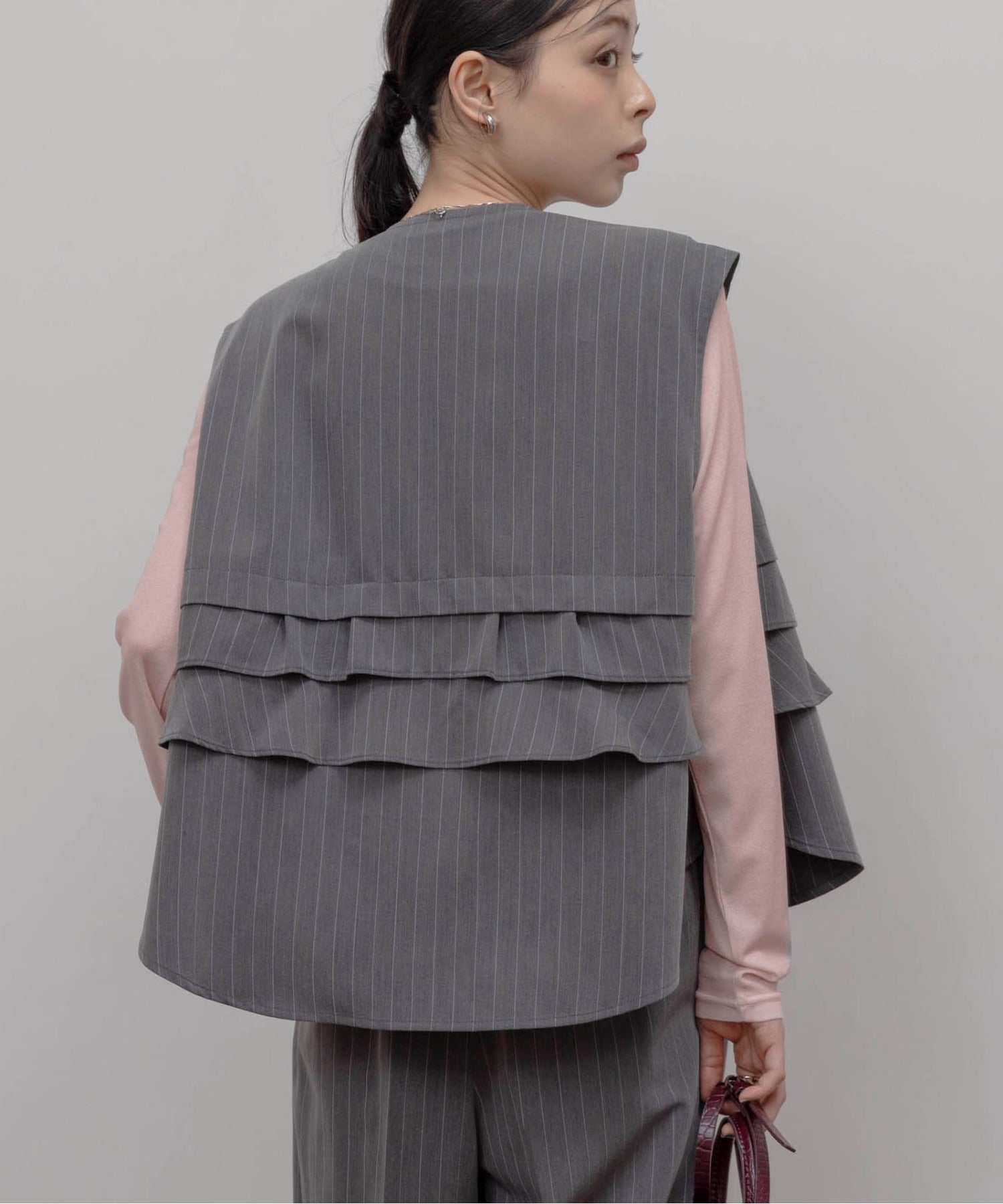 JAPAN BRAND - Ruffle Layer Vest + Pants (Set) | 2 Colors