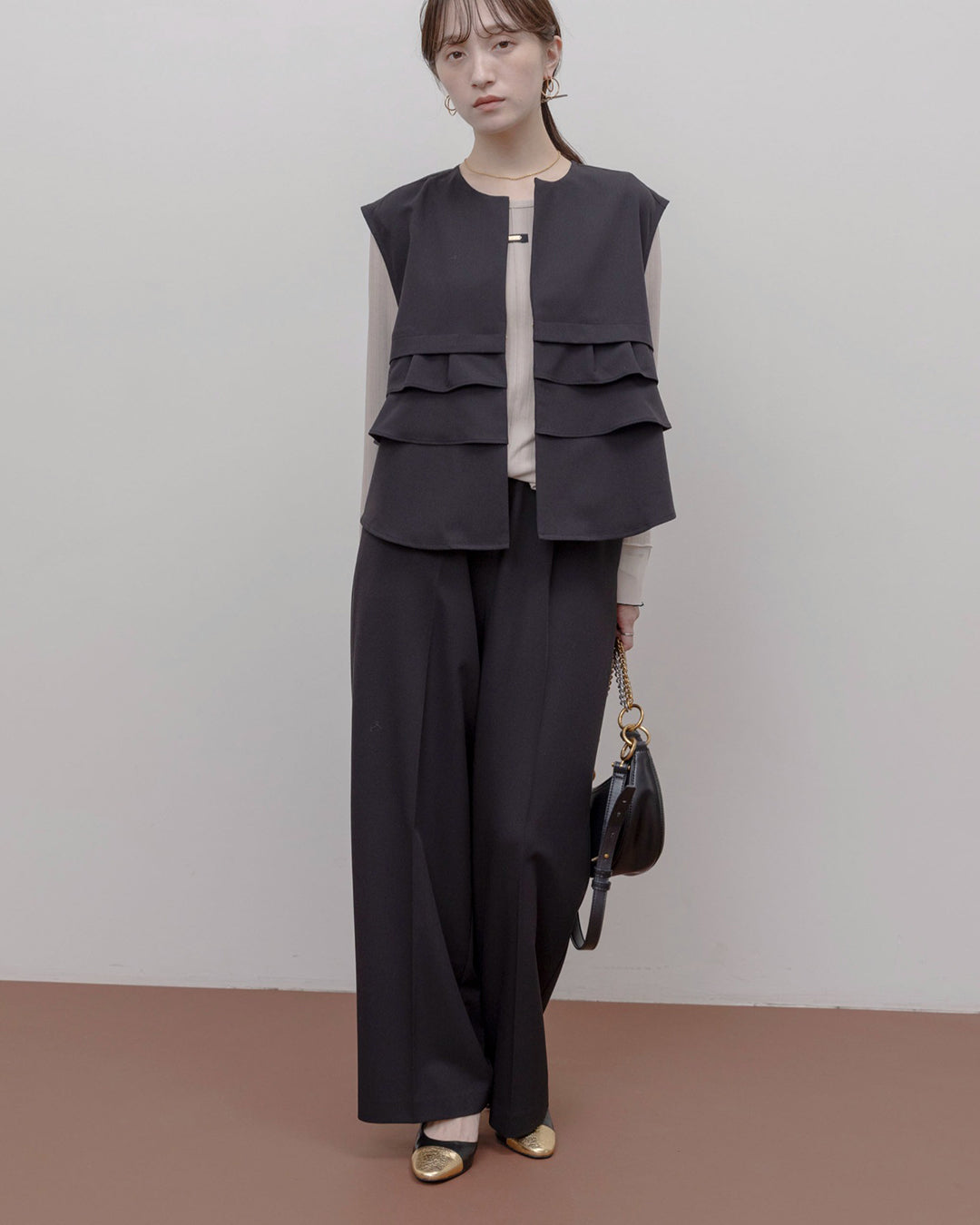 JAPAN BRAND - Ruffle Layer Vest + Pants (Set) | 2 Colors