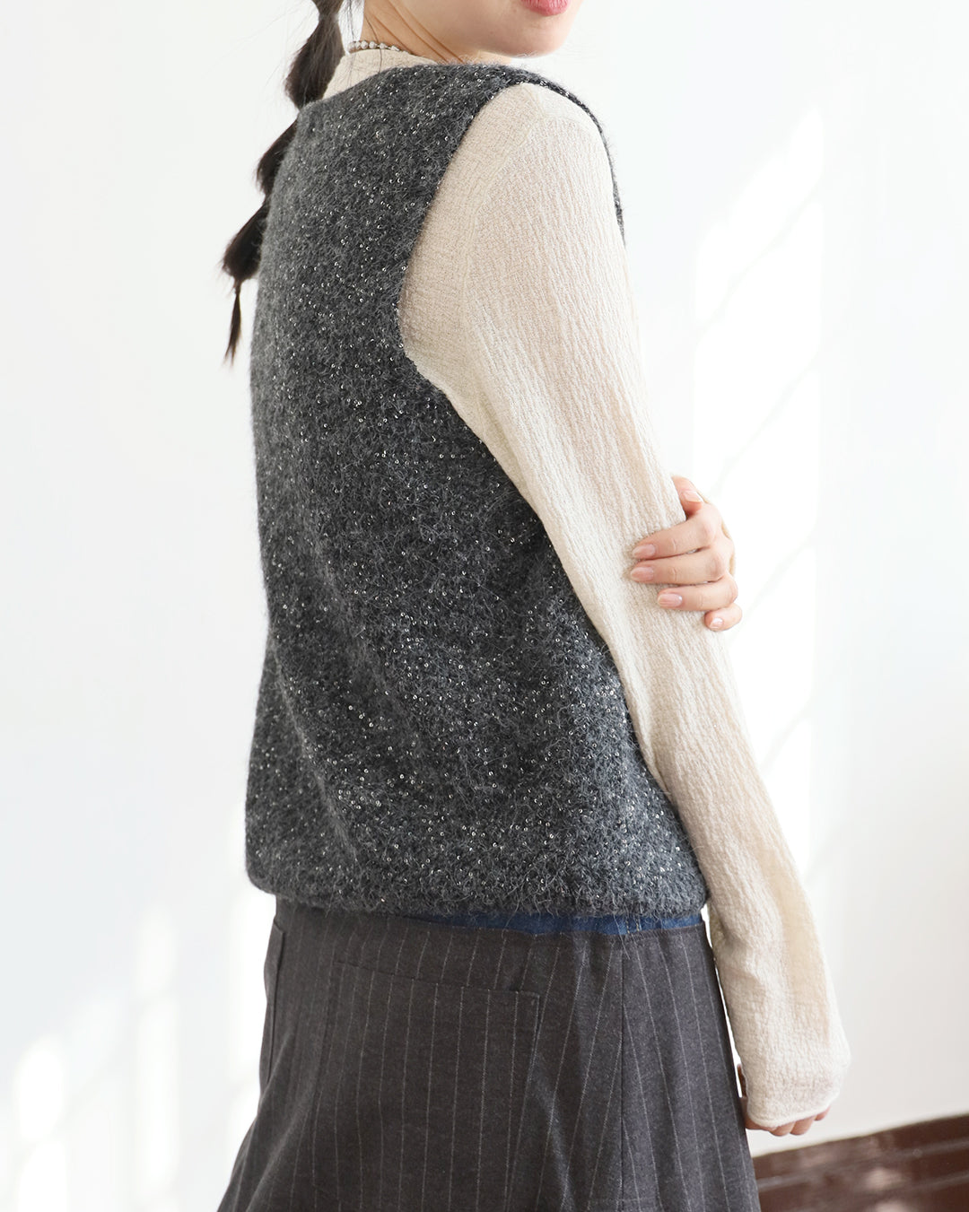 Basic Crinkle Fabric Top (5 colors)