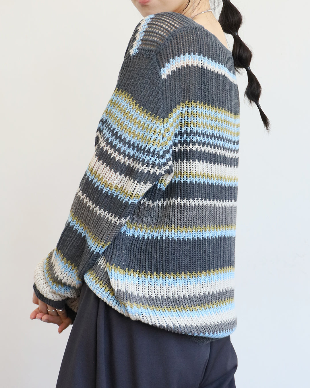 Mix Striped Knit Top