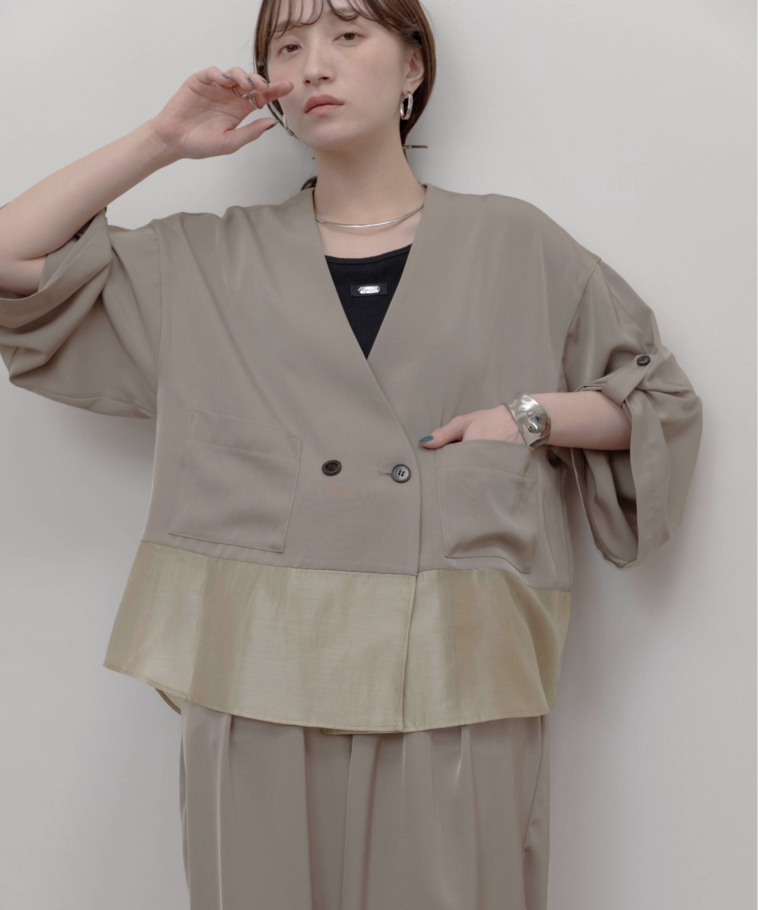 JAPAN BRAND - Mix Fabric Outer + Pants (Set) | 2 Colors