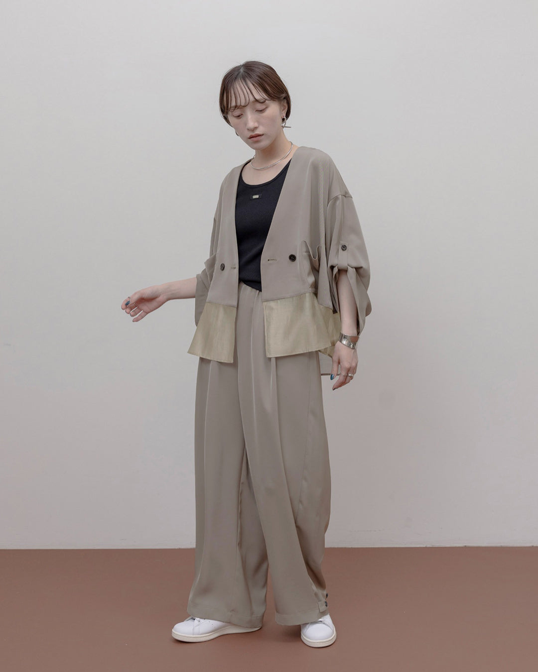 JAPAN BRAND - Mix Fabric Outer + Pants (Set) | 2 Colors