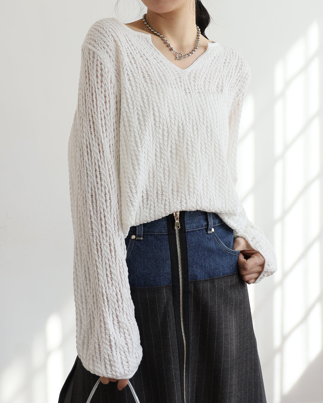 V-Neck Braided Top (5 colors)