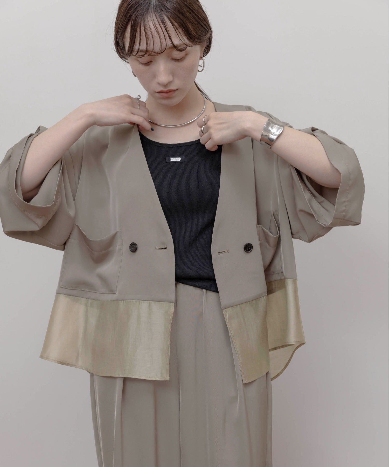JAPAN BRAND - Mix Fabric Outer + Pants (Set) | 2 Colors