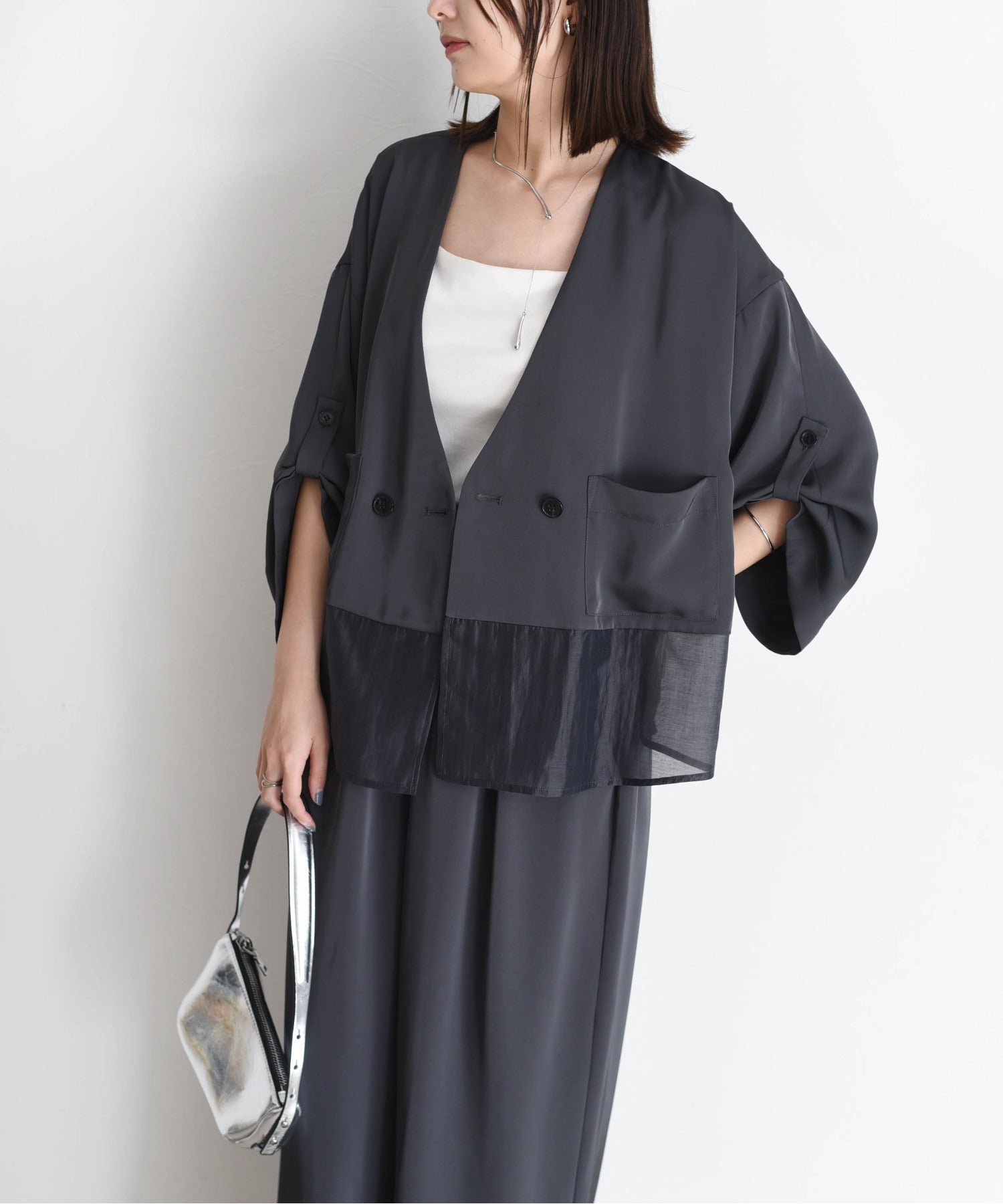JAPAN BRAND - Mix Fabric Outer + Pants (Set) | 2 Colors