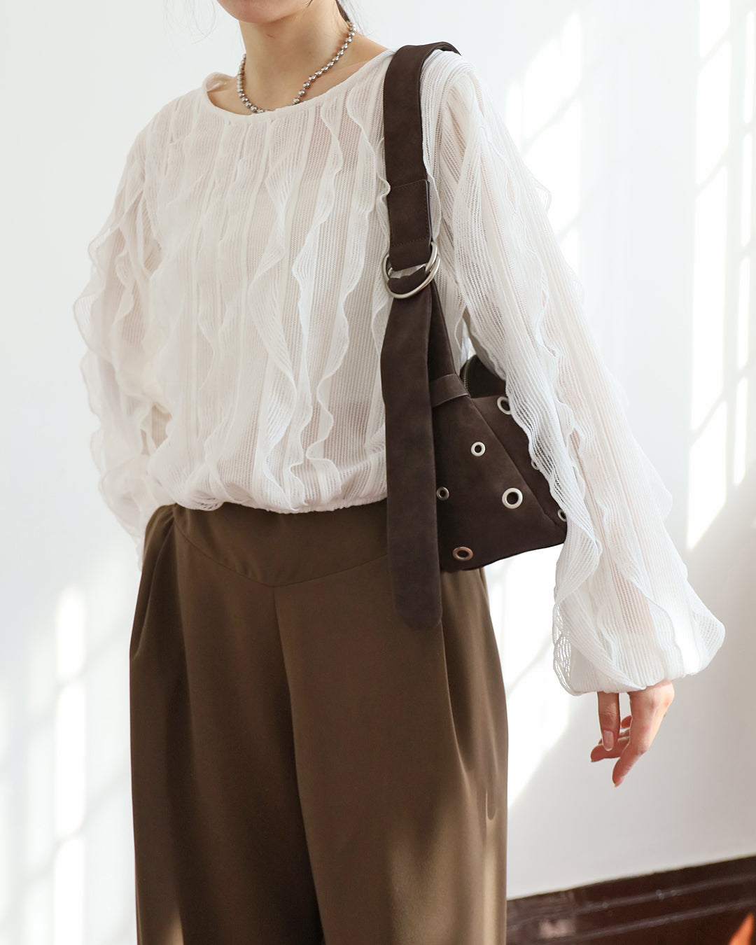 Ruffle Trimmed Top (2 colors)