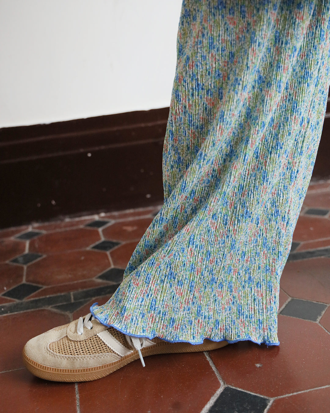 Floral Pleated Pants