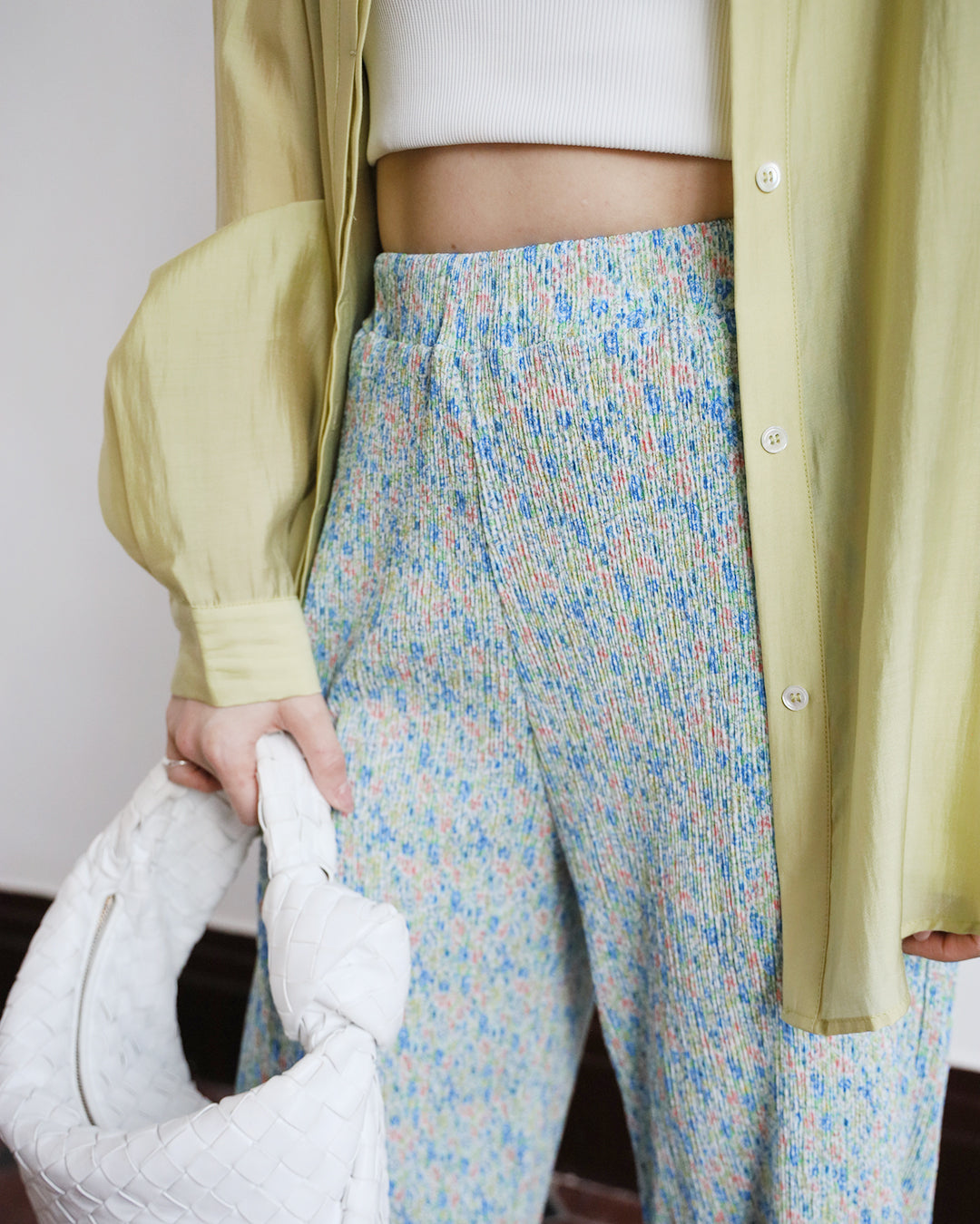Floral Pleated Pants
