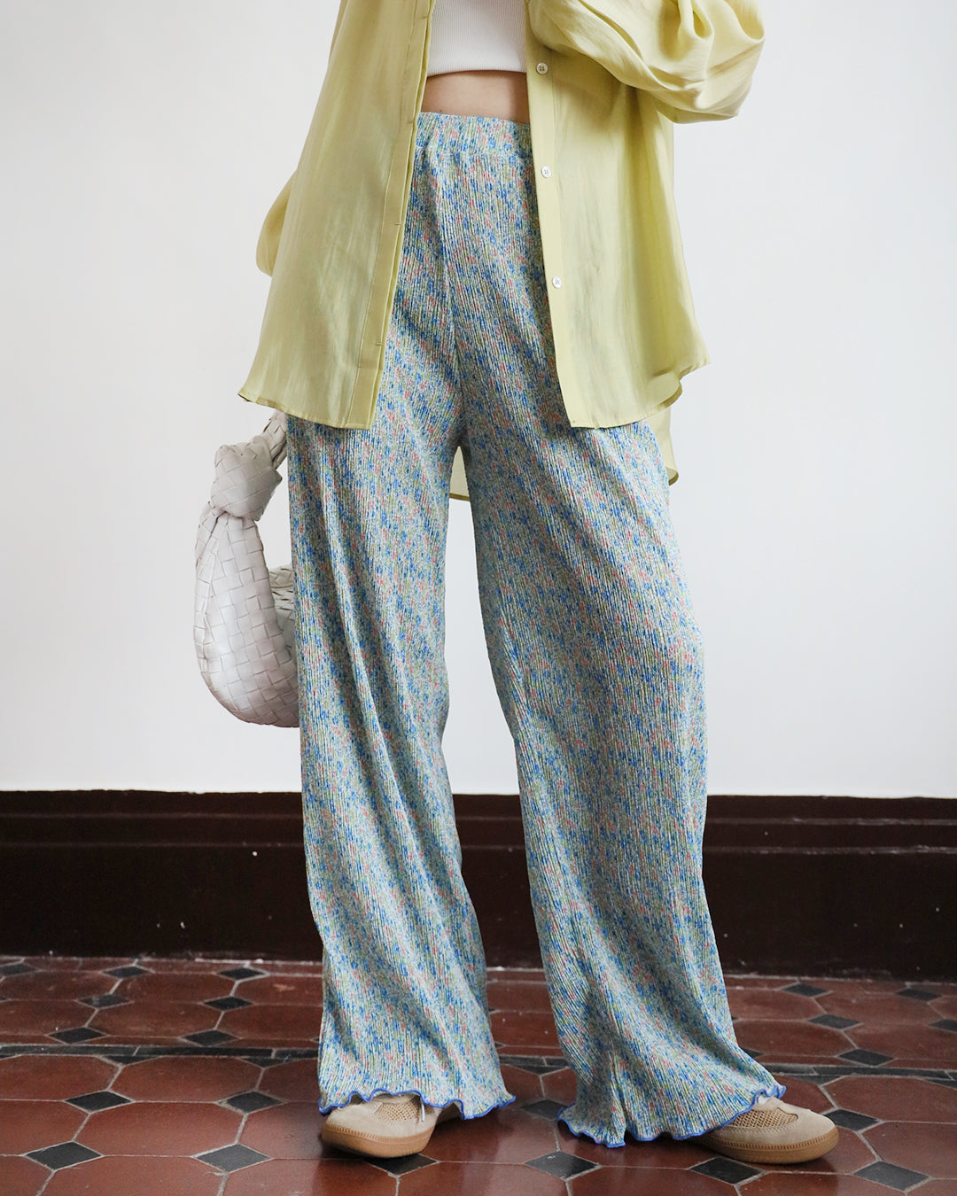 Floral Pleated Pants
