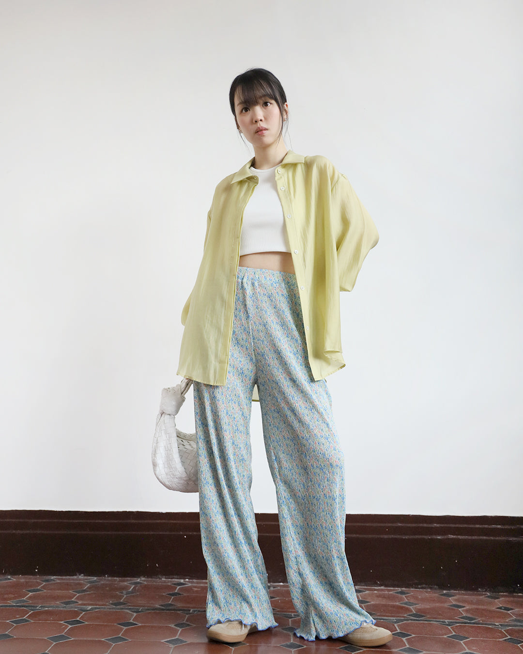 Floral Pleated Pants