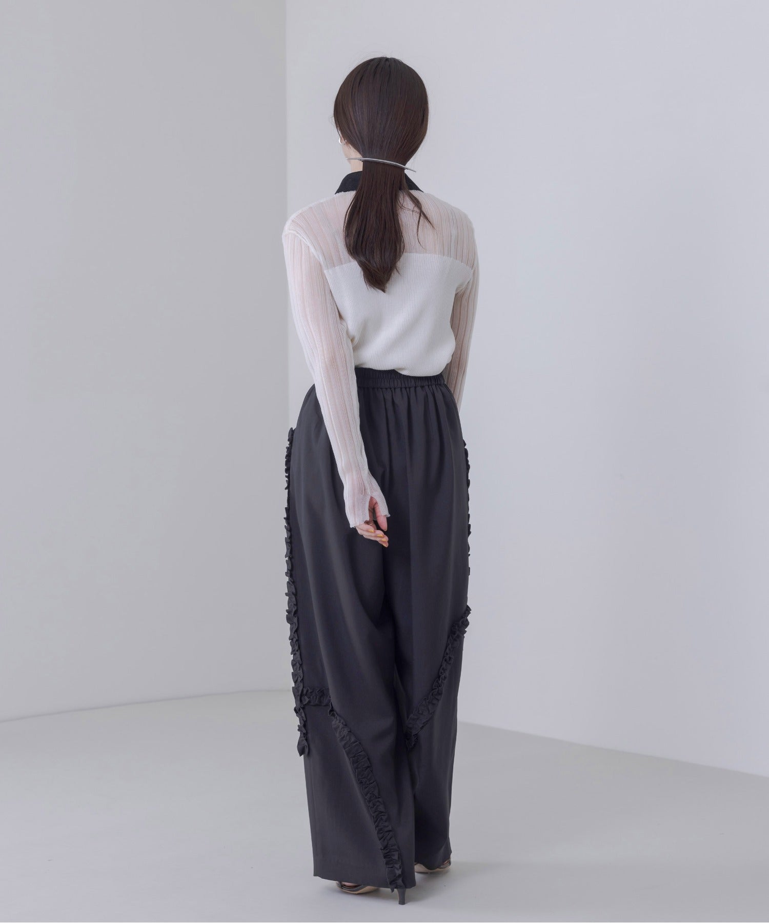 JAPAN BRAND - Ruffle Trimmed Pants (2 Colors)