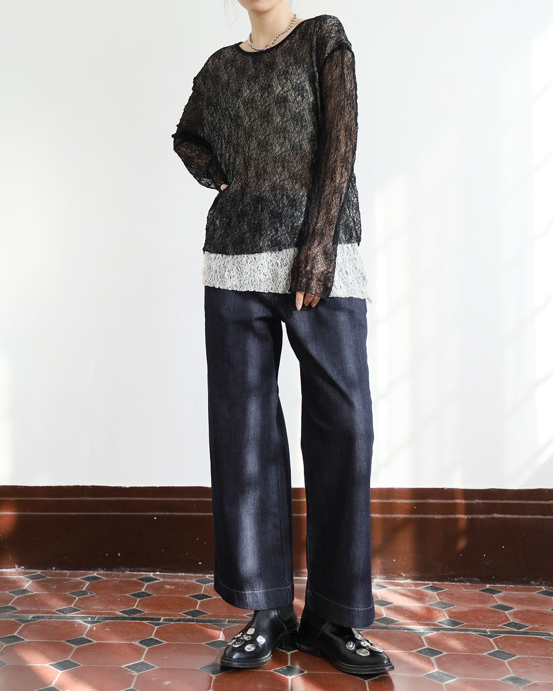 2-Tone Layer Lace Top (2 colors)