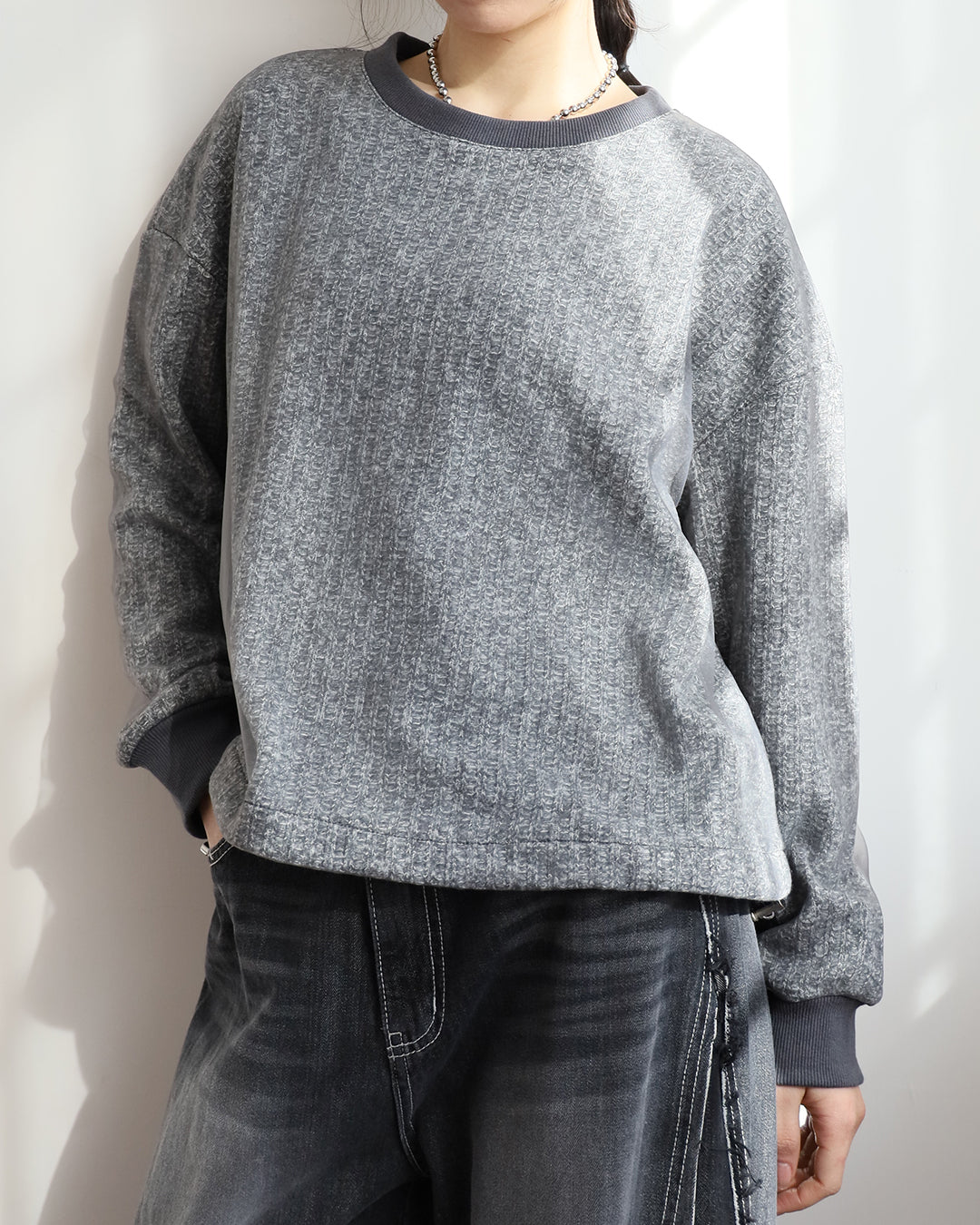 Mesh Layer Braided Knit Top (3 colors)