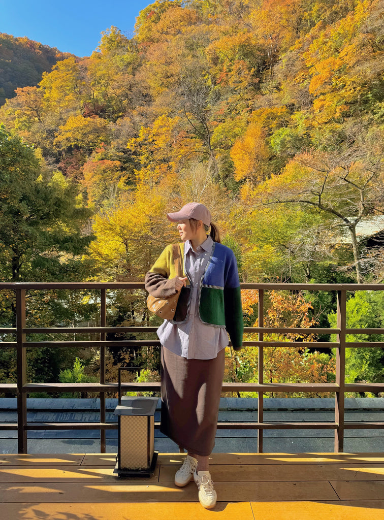 Color Block Knitted Outer