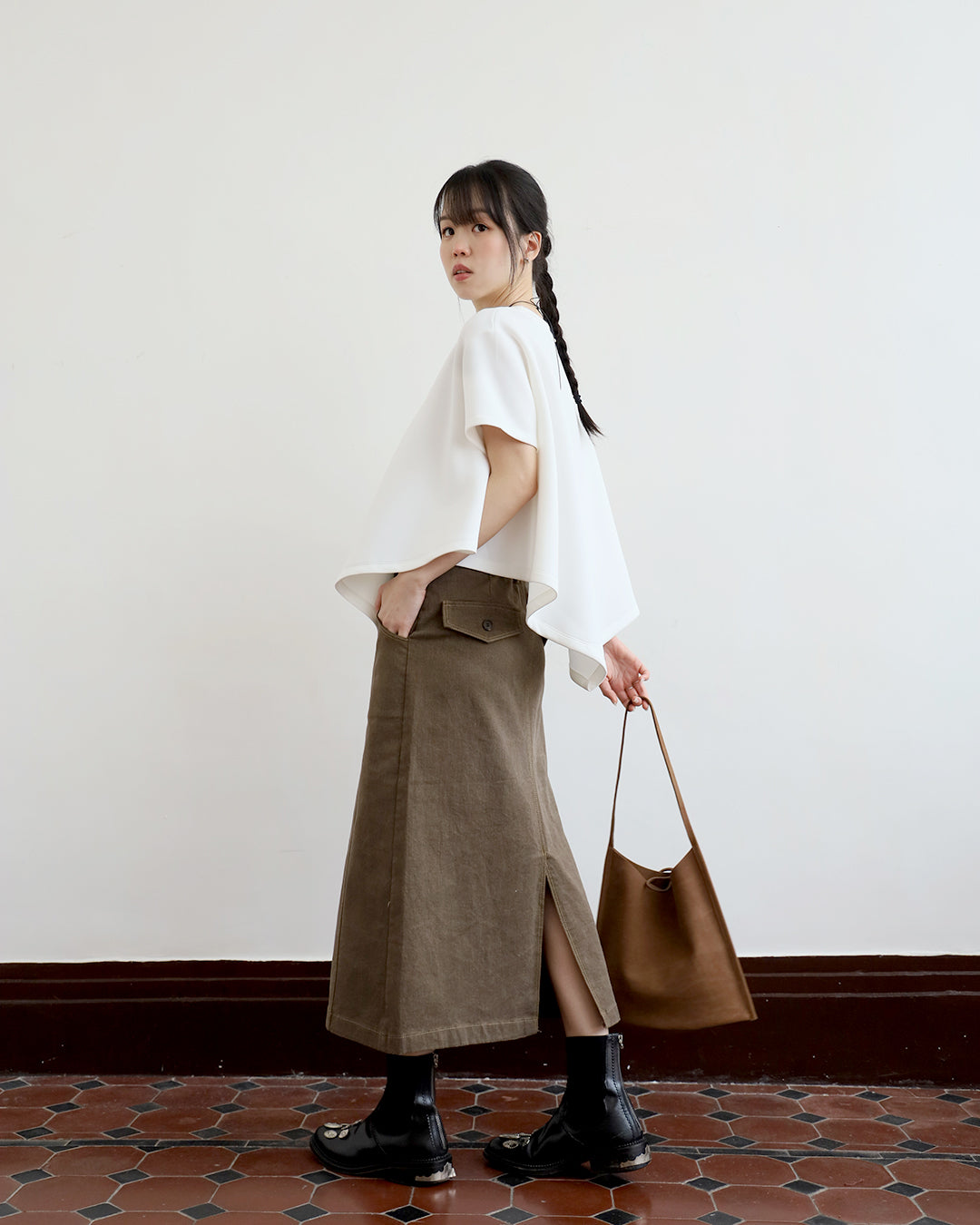 Asymmetric Draped Top (2 Colors)
