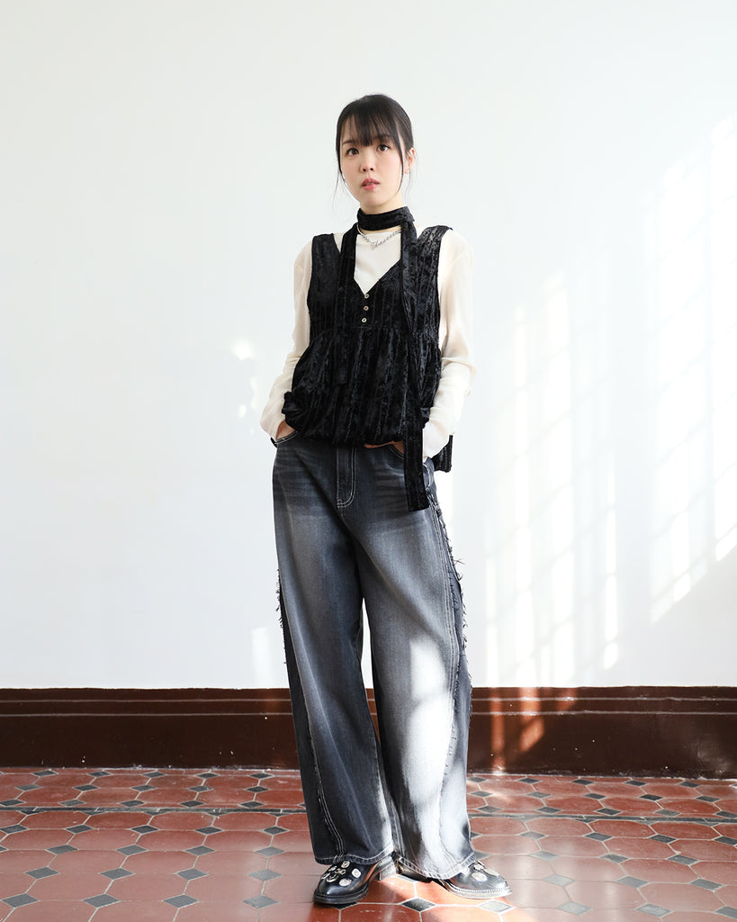 Raw Trimmed Jeans (2 colors | Size S-XL)