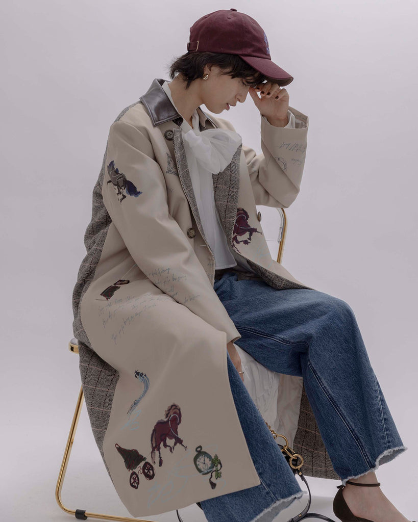 JAPAN BRAND - Horse Print Trench Coat