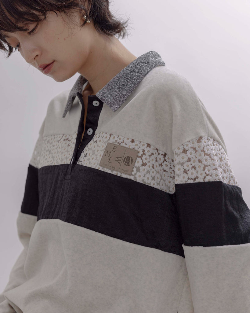 JAPAN BRAND - Mix Fabric Velvet Polo Shirt (2 Colors)