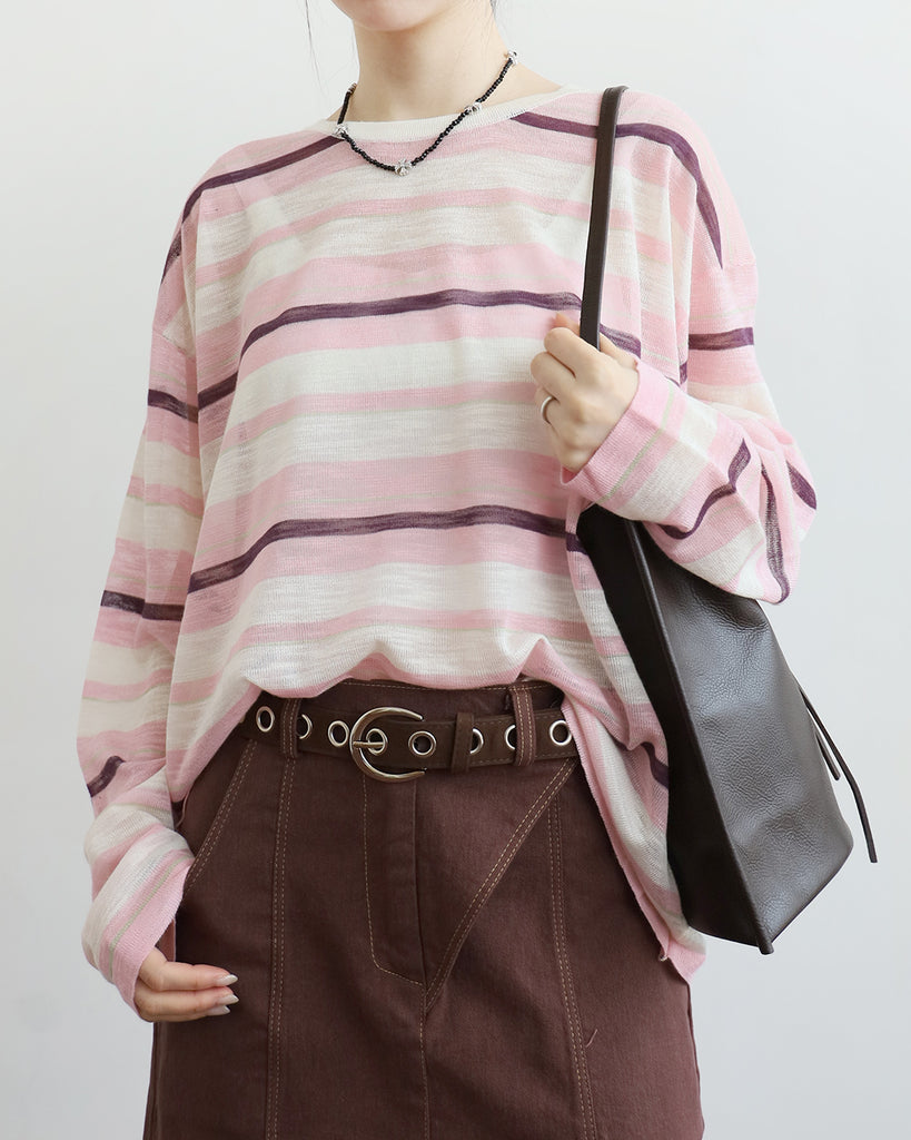 Sheer Striped Top (2 Colors)