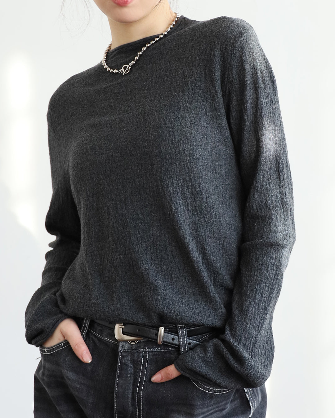 Basic Crinkle Fabric Top (5 colors)