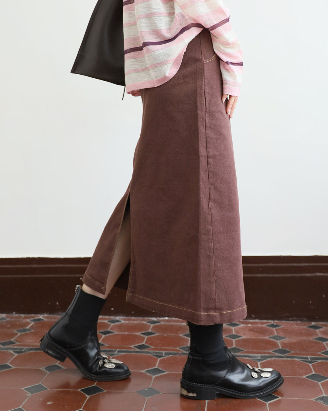 Denim Pencil Skirt (2 Colors | Size S - L)