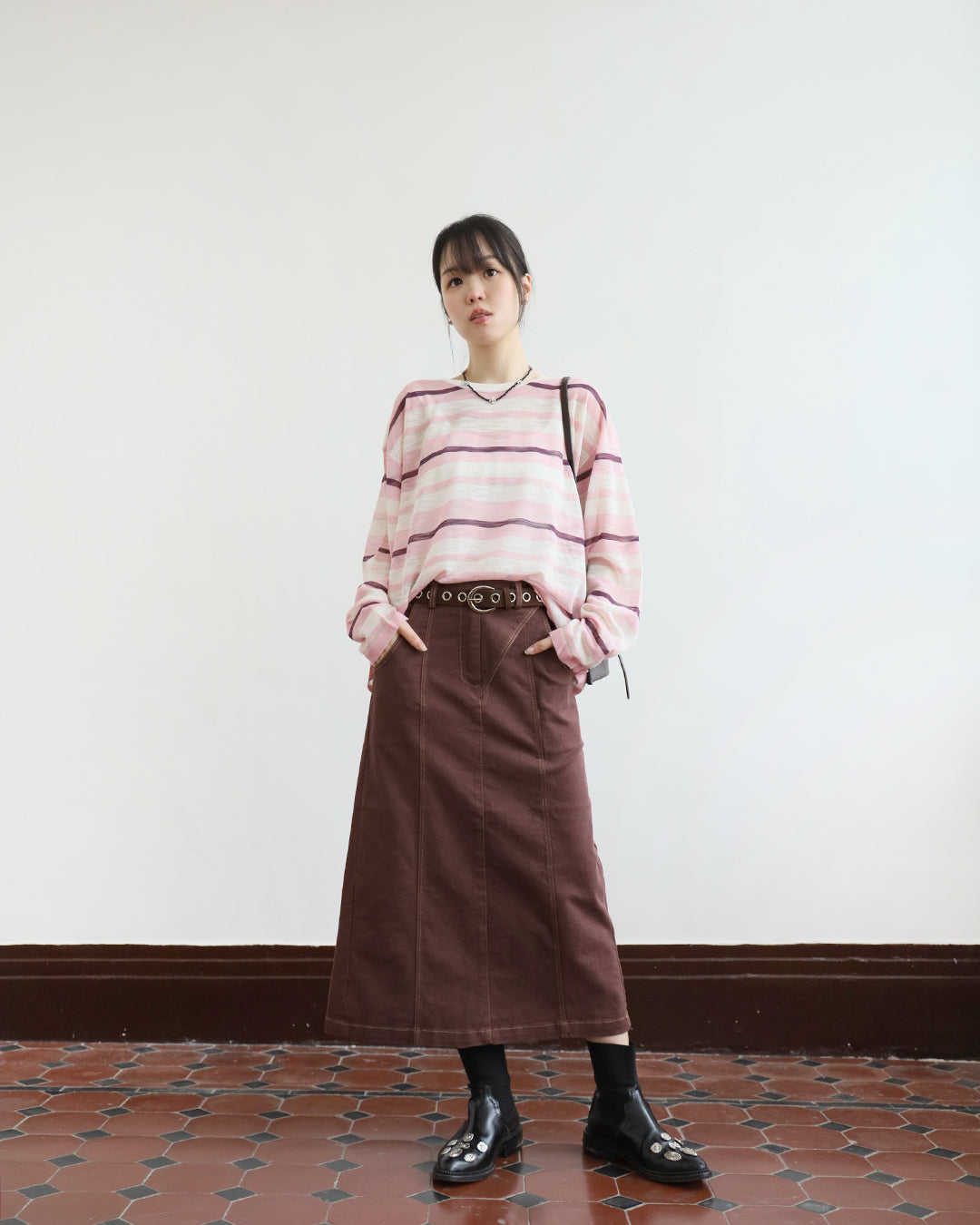 Denim Pencil Skirt (2 Colors | Size S - L)